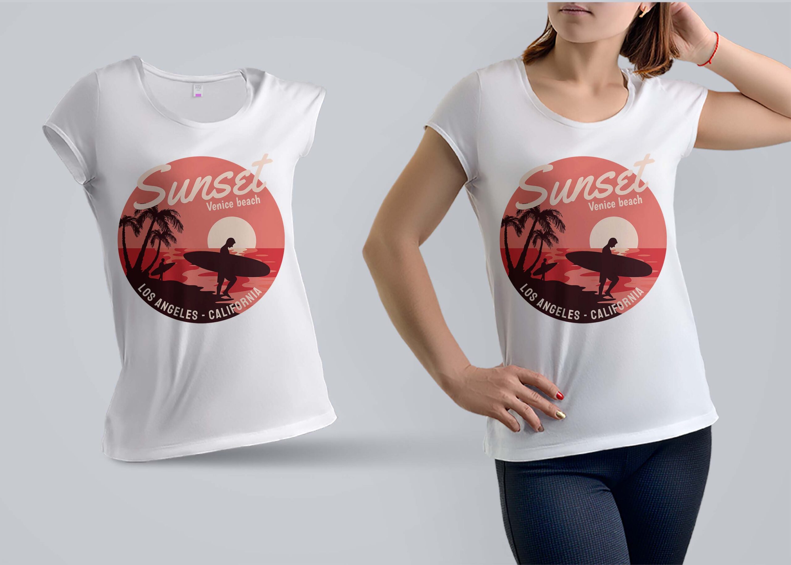 Sunset View T-shirt Design