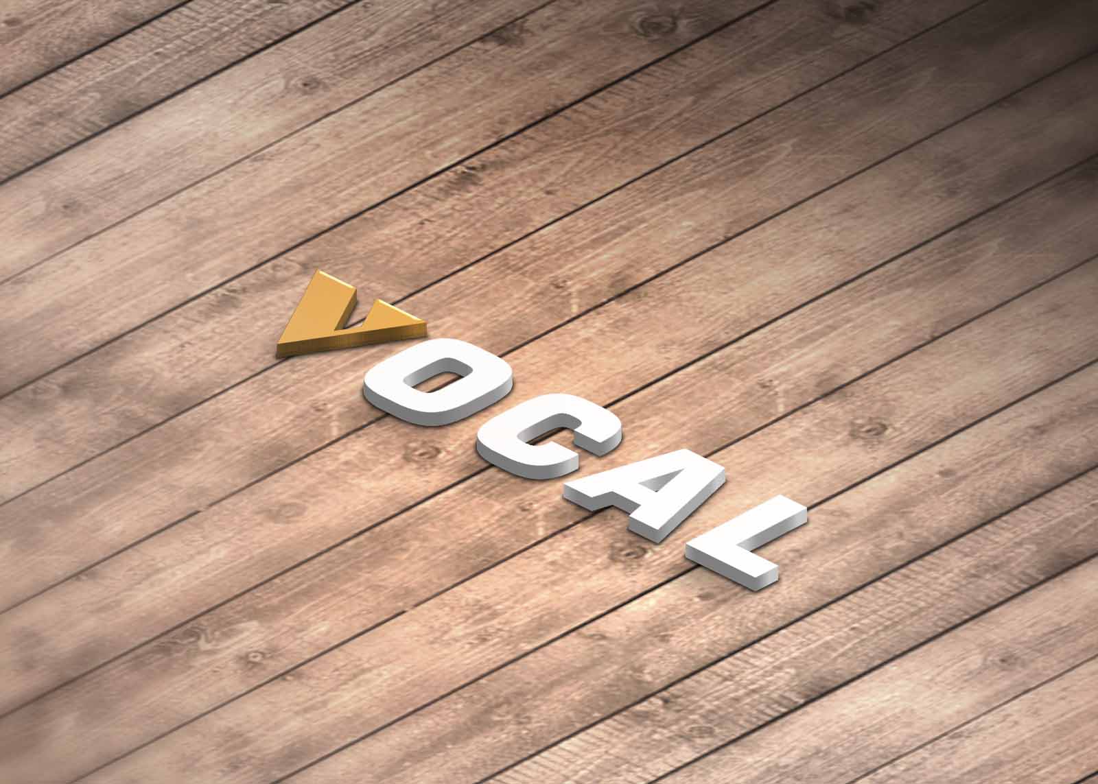 3D Chrome Logo Mockup