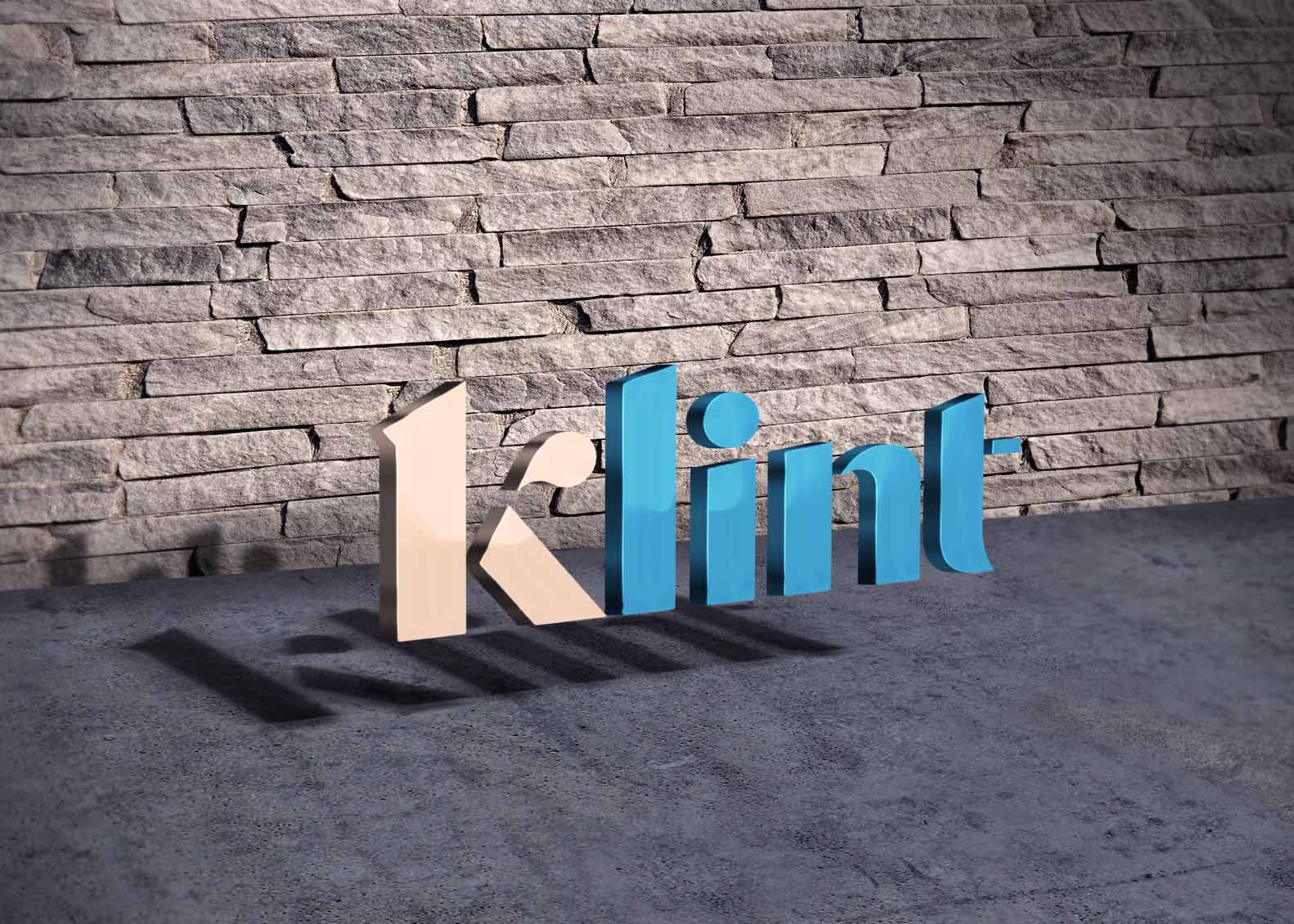Pixellab Wall 3D Logo Mockup
