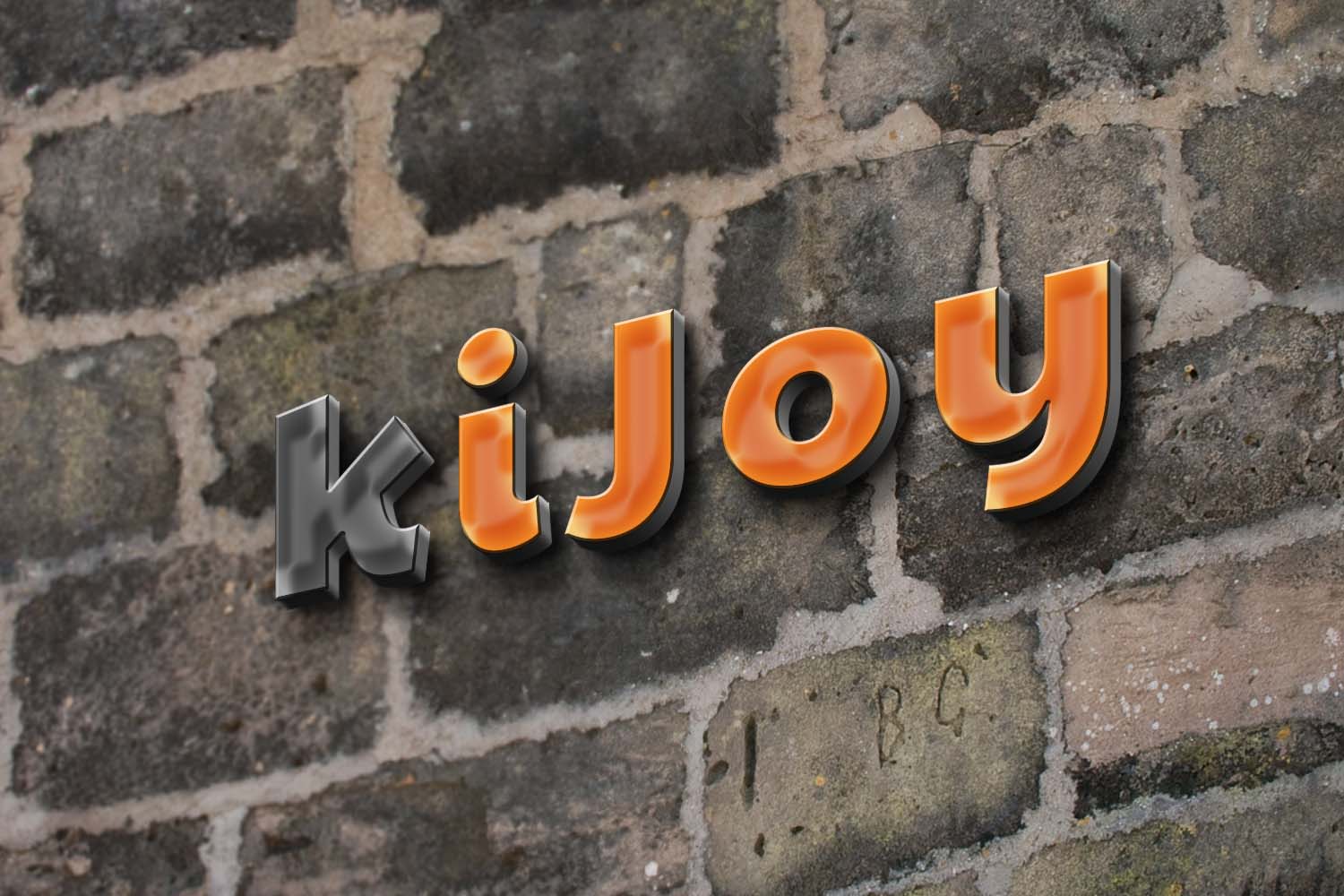 3D Logo Modern Wall Mockup