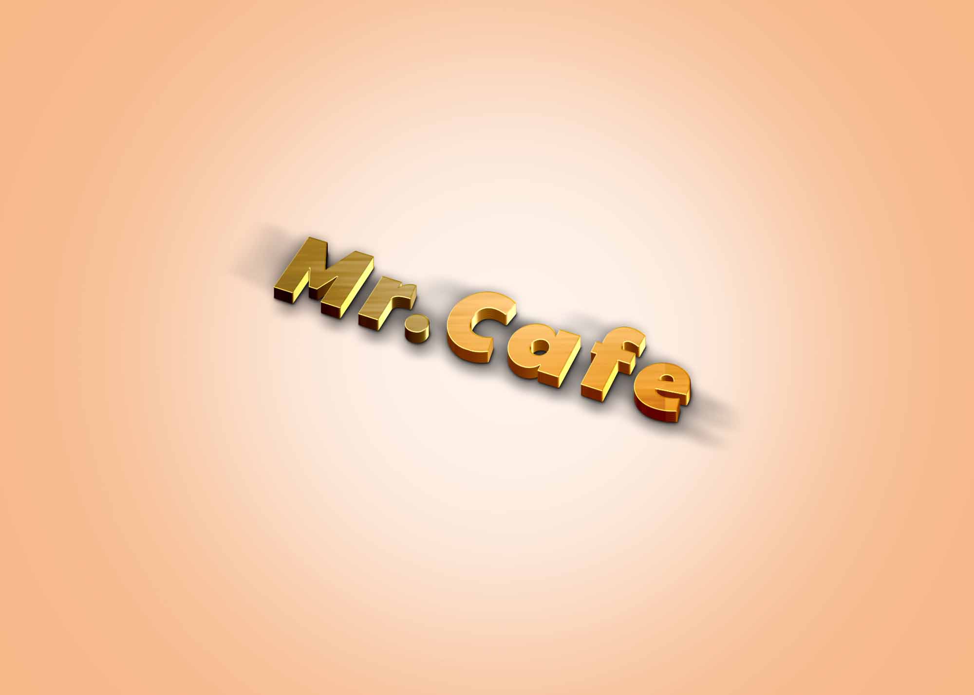 3D Logo Wall Mockup Free Download