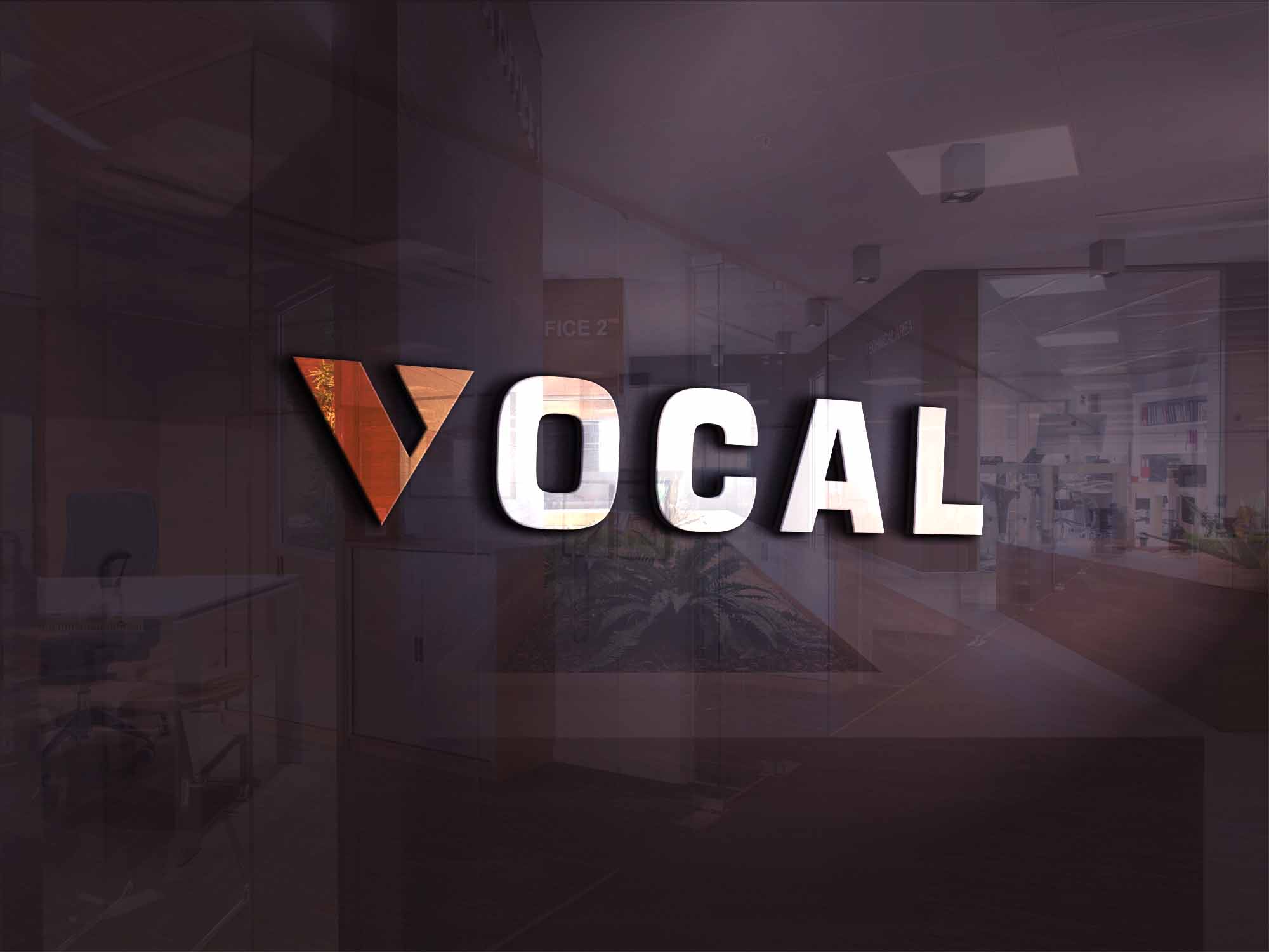 3D Text Logo Mockup Free Download