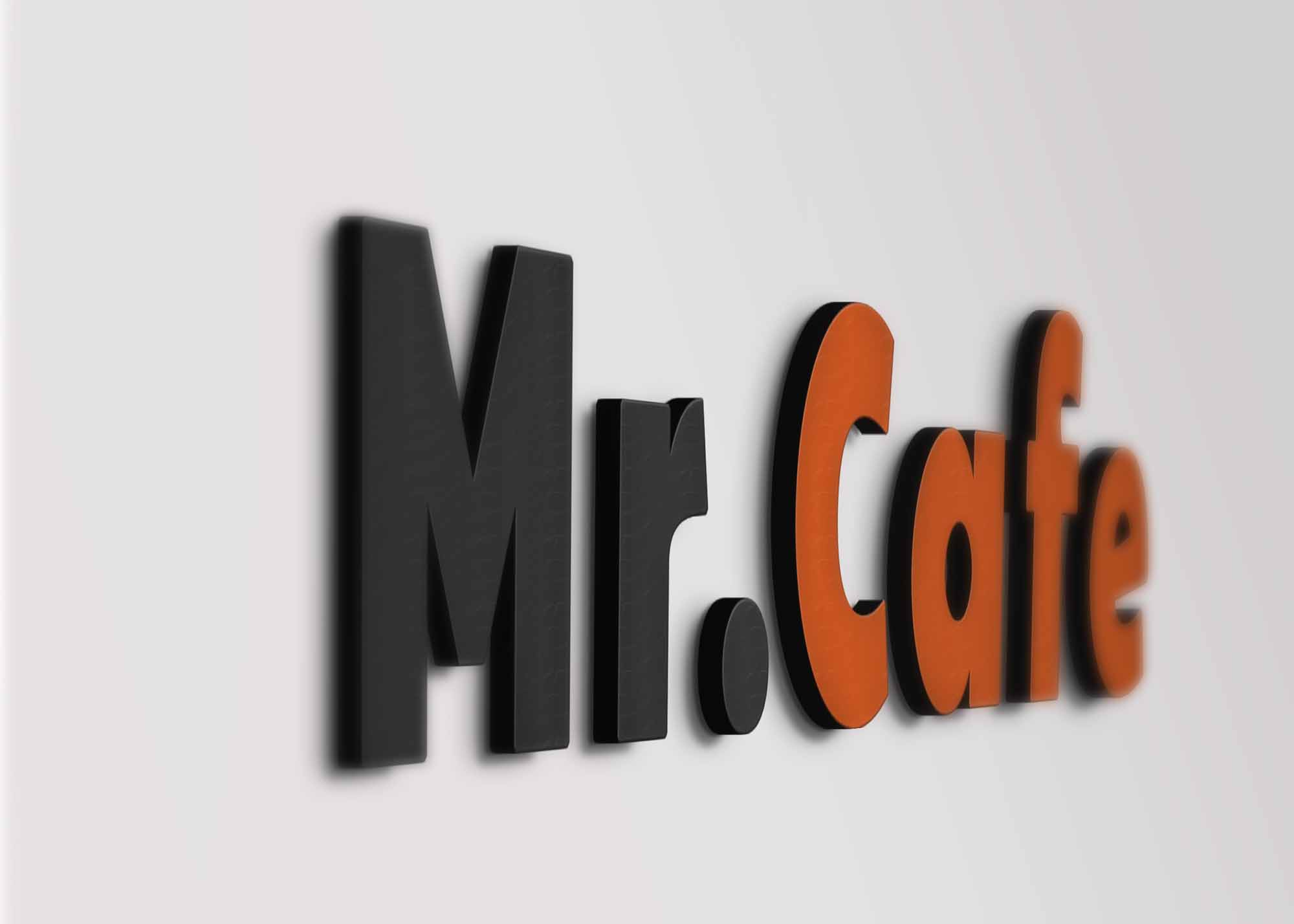 Big Wall 3D Logo Mockup