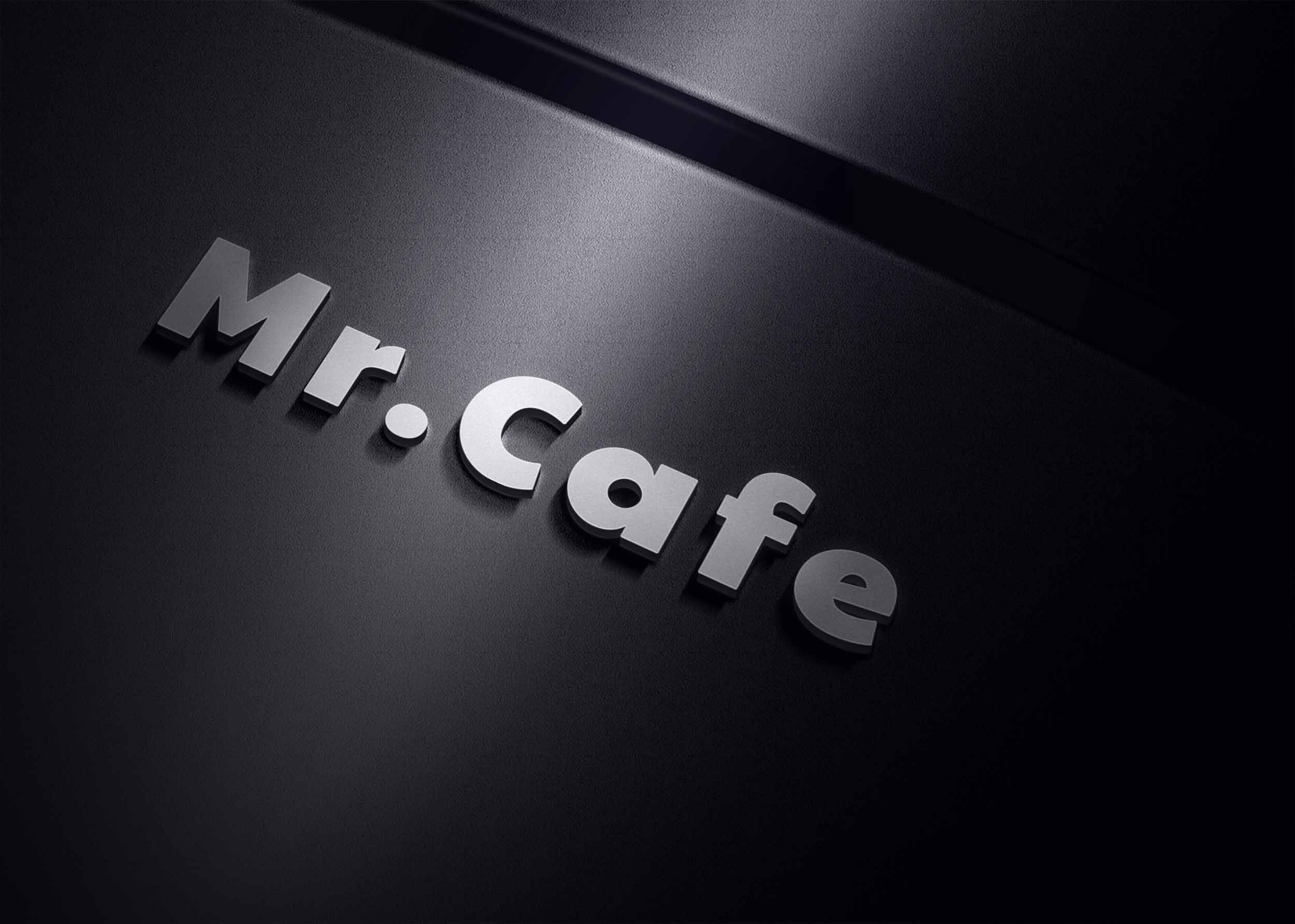 Black Background 3D Logo Mockup