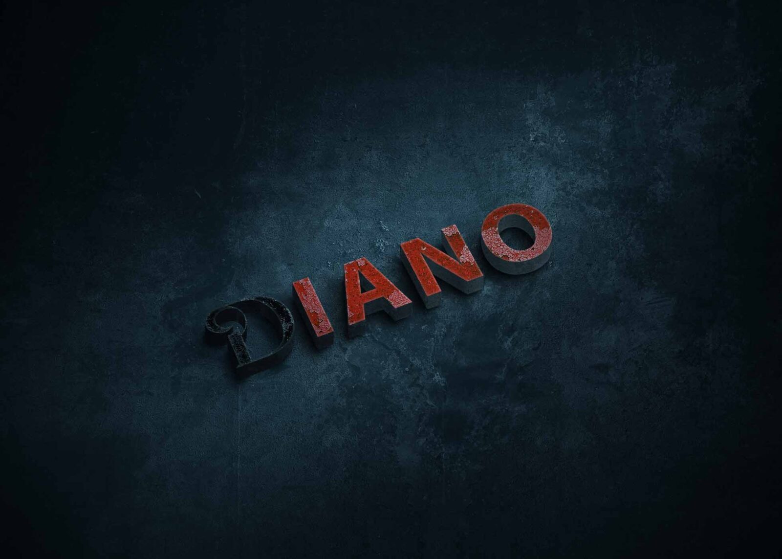 Black Dull 3D Logo Mockup