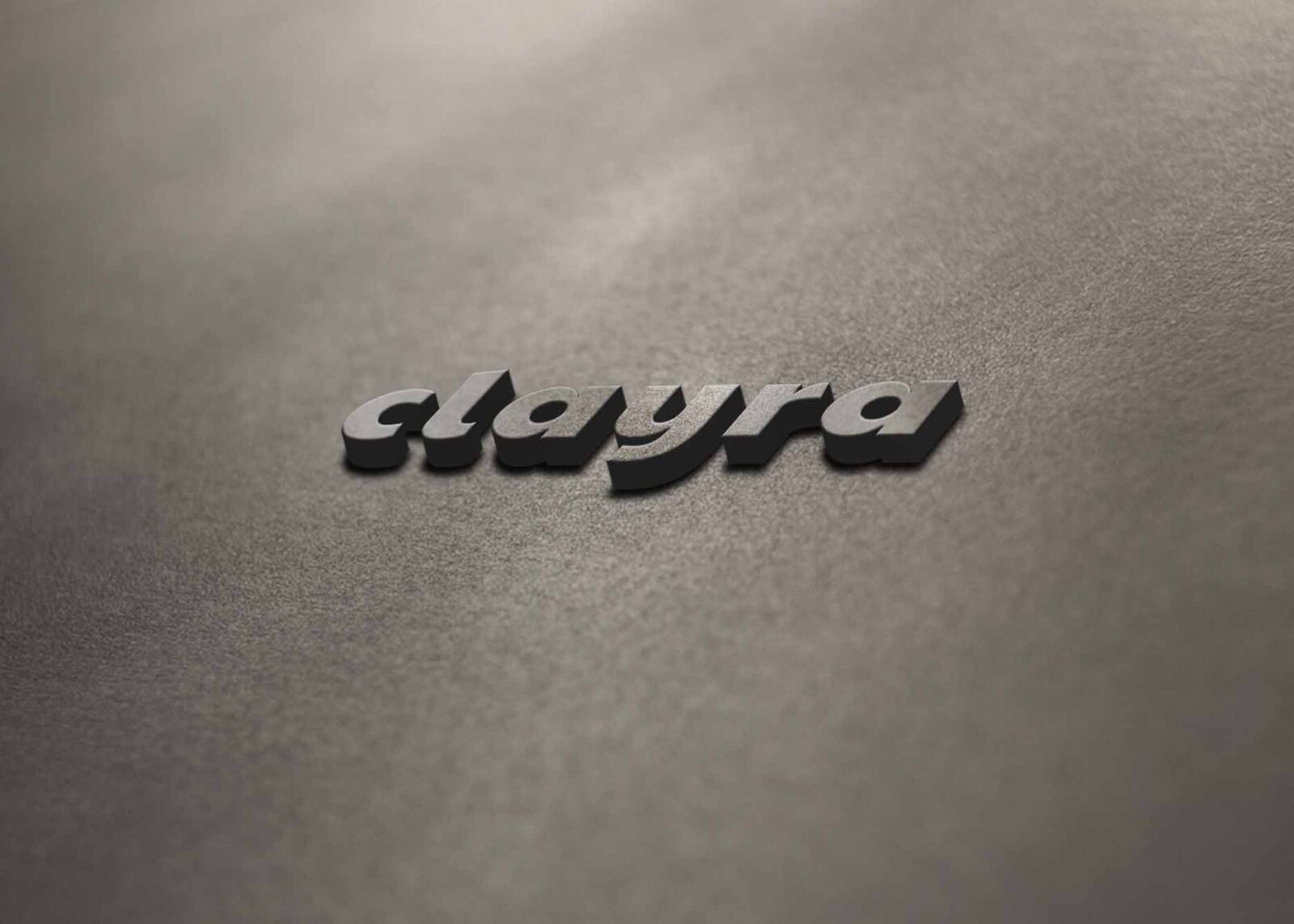 Black Realistic 3D Logo Mockup