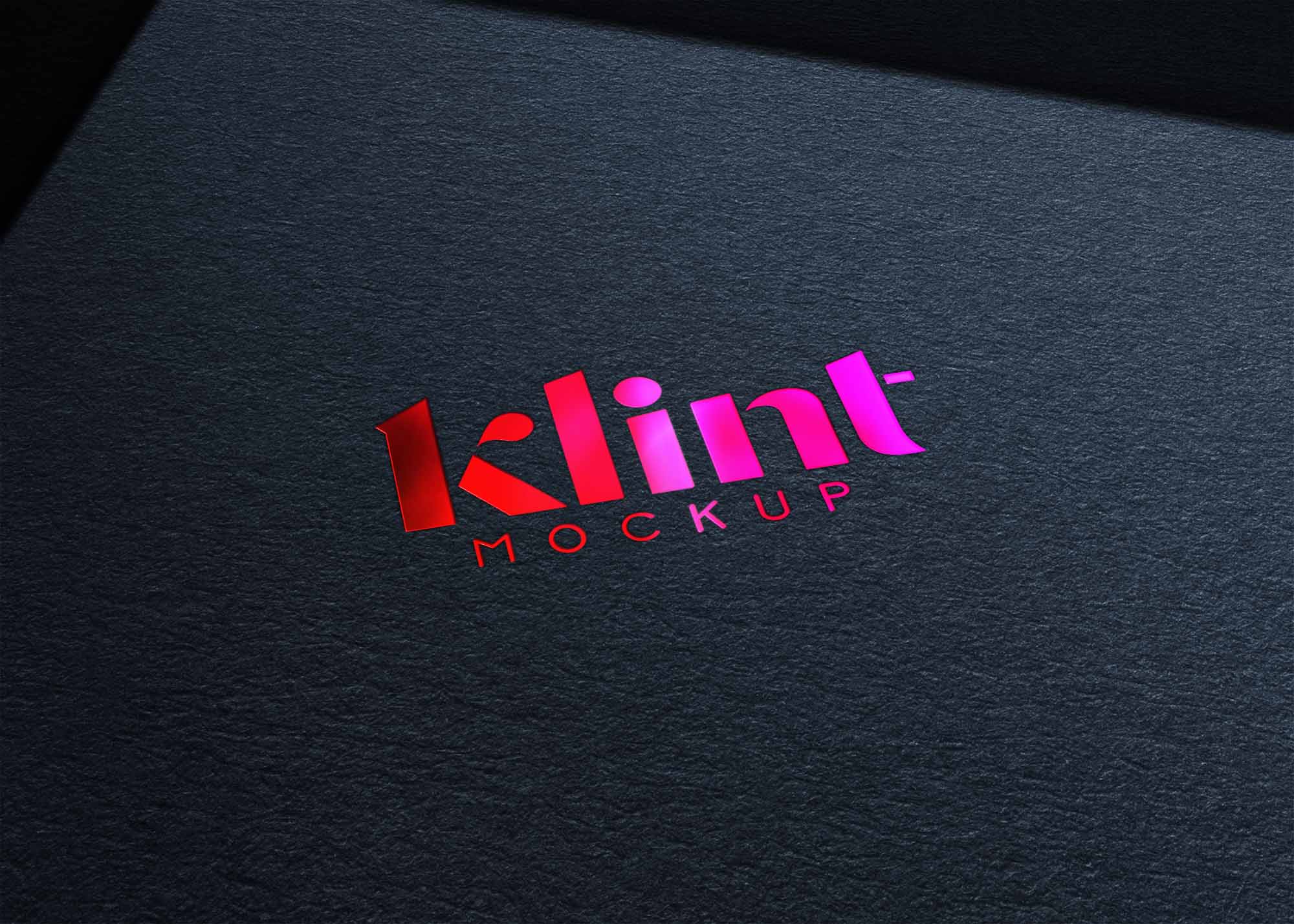 Black Texture Paper Logo Mockup