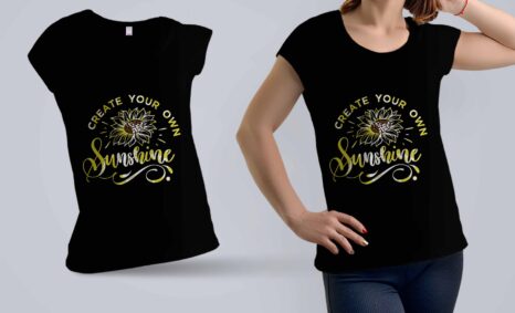 Floral Sunshine T-shirt Design (1)