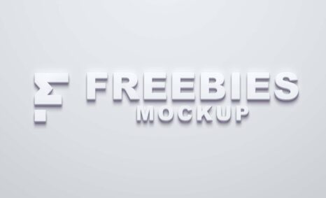 Free 3D Clean Logo Mockup