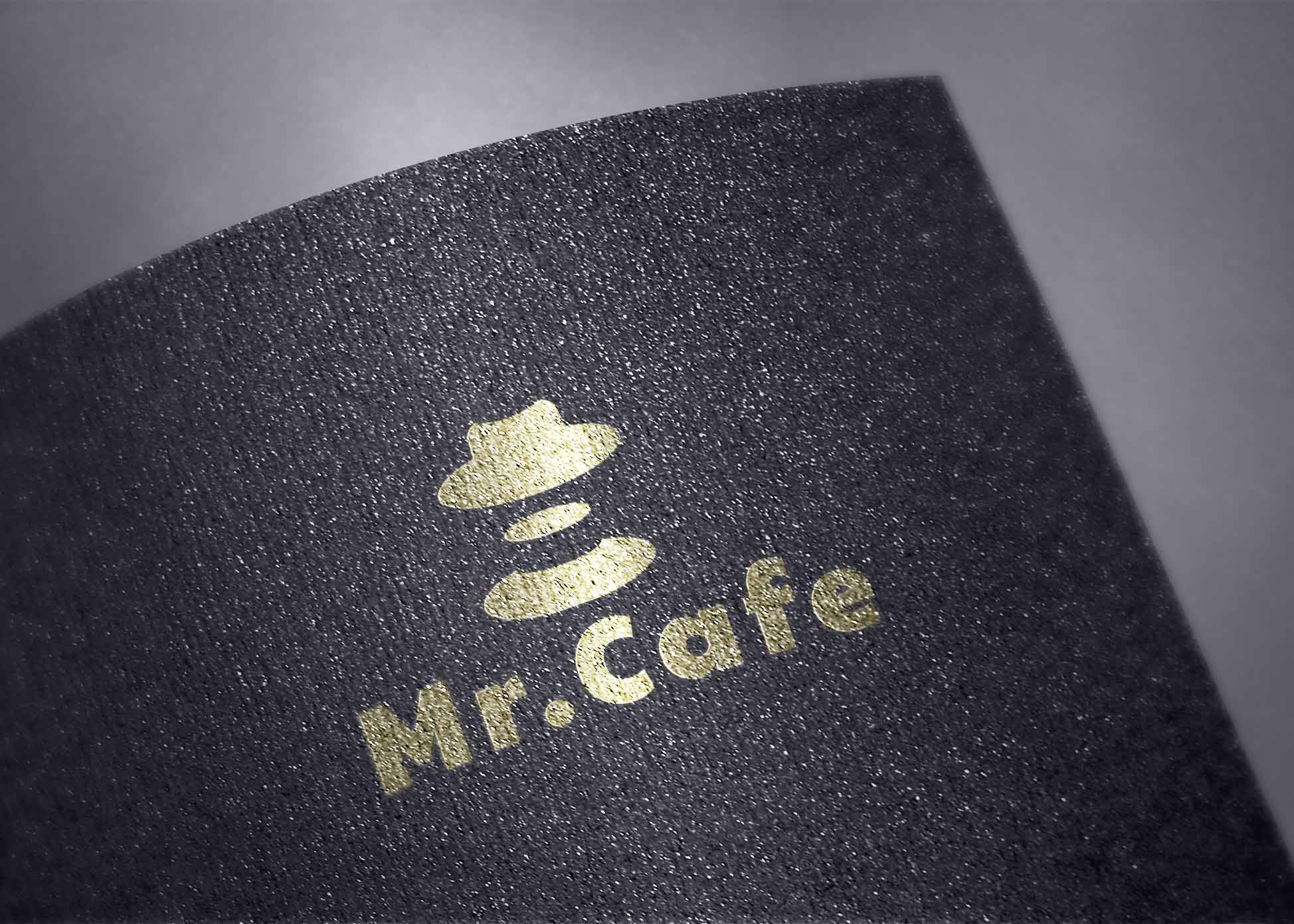 Free Black Pressed Logo Mockup