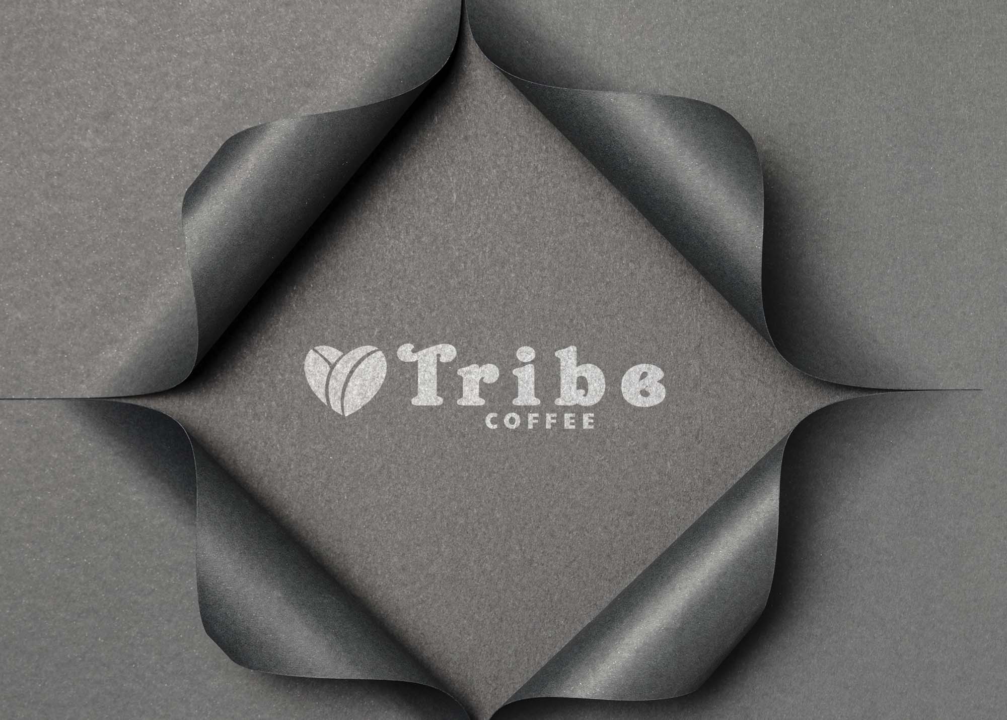 Free Black Sheet PSD Logo Mockup