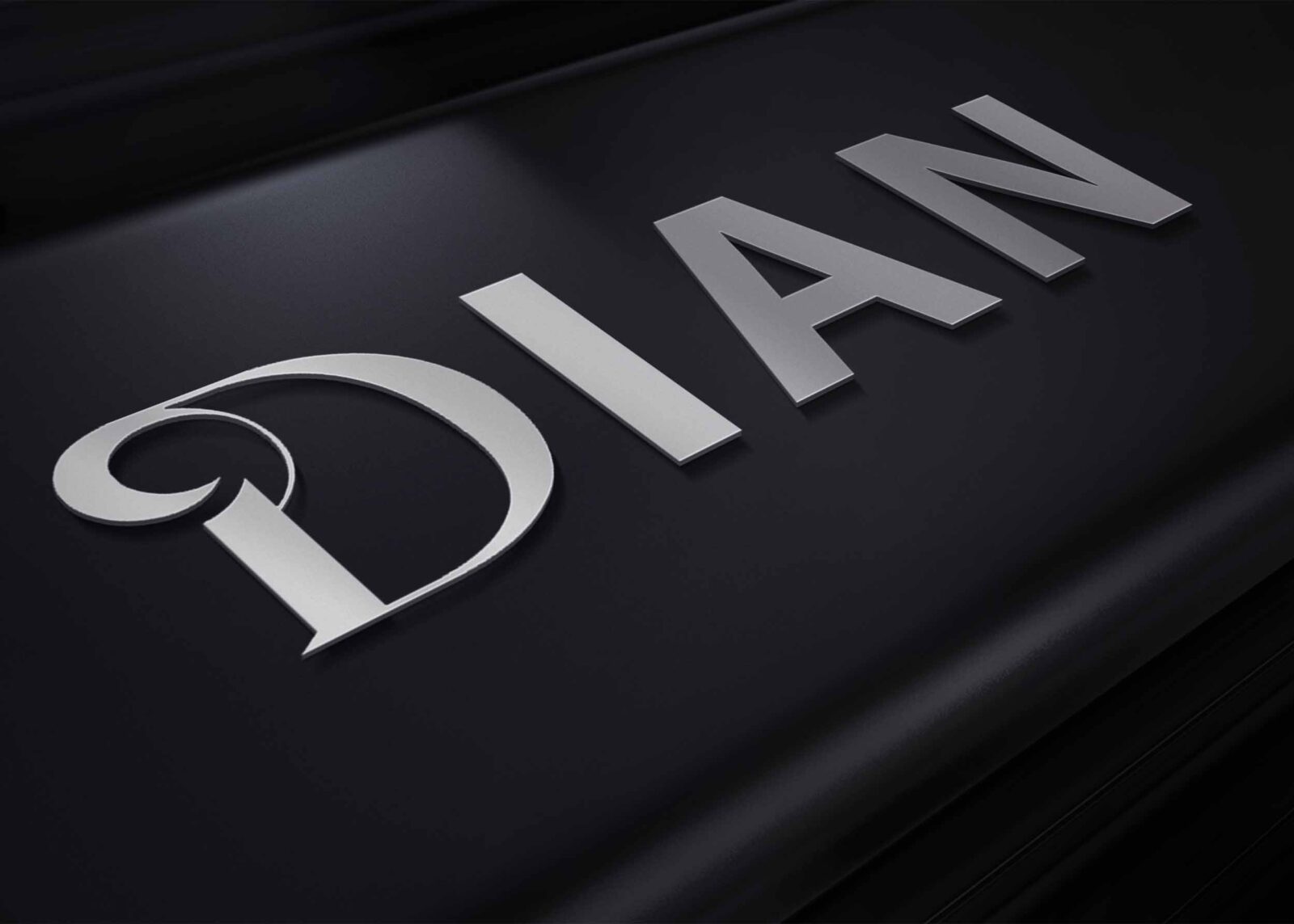 Free Black Tilt Plastic Logo Mockup