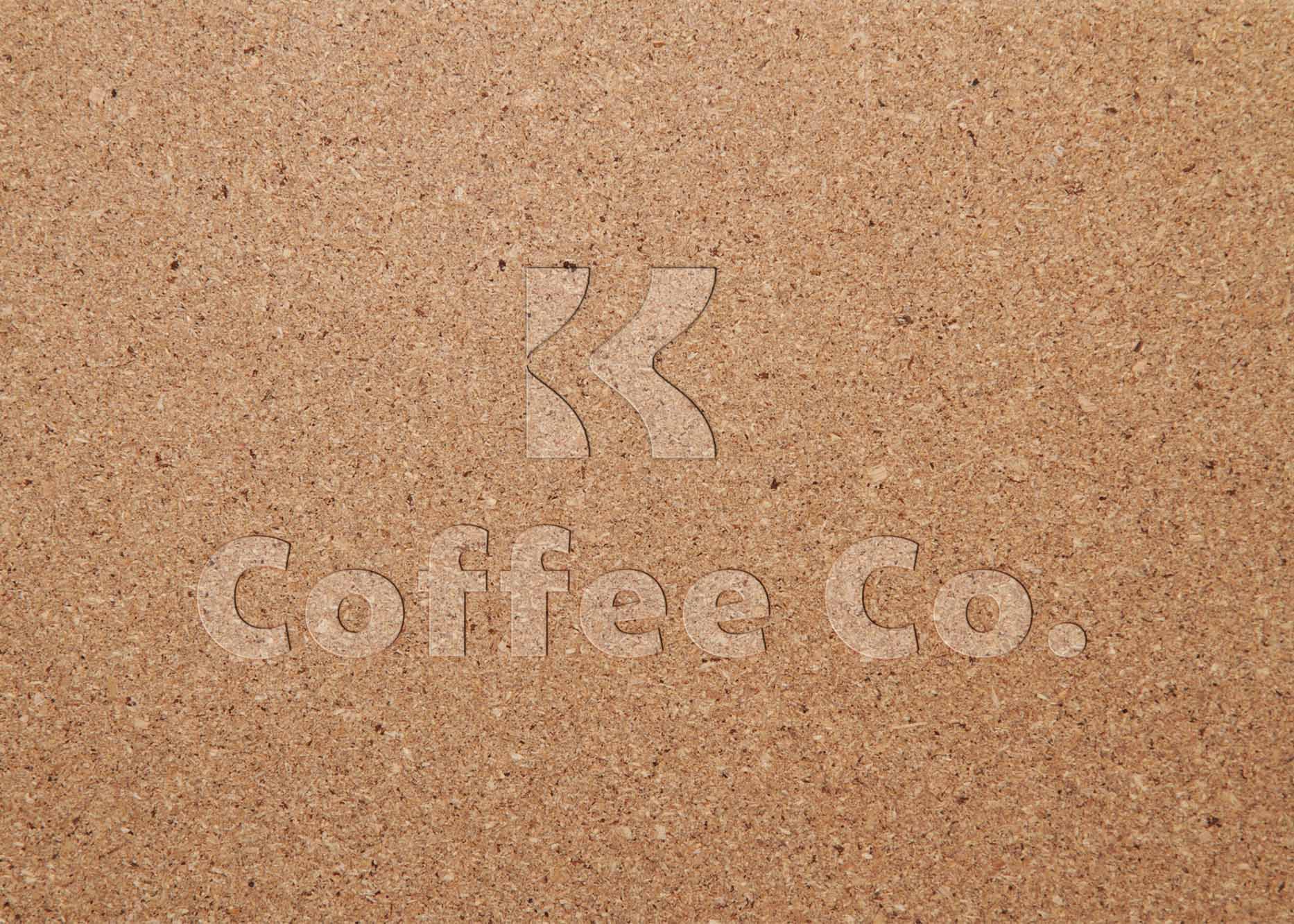 Free Brown Cardboard Logo Mockup