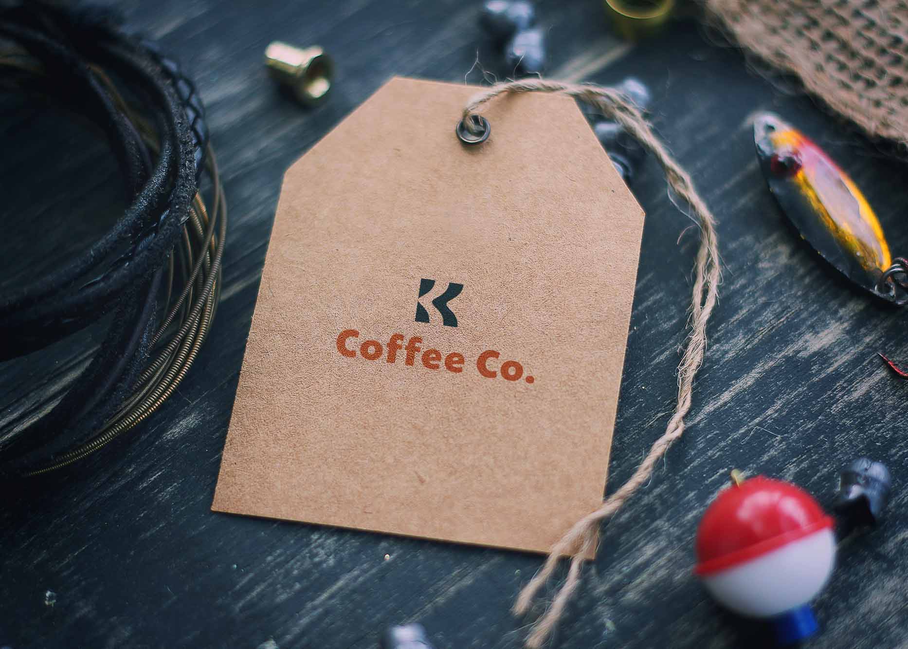 Free Brown Engrave Tag Mockup