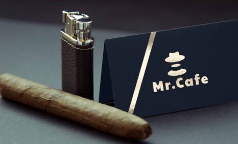 Free Card With Cigar Logo Mockup