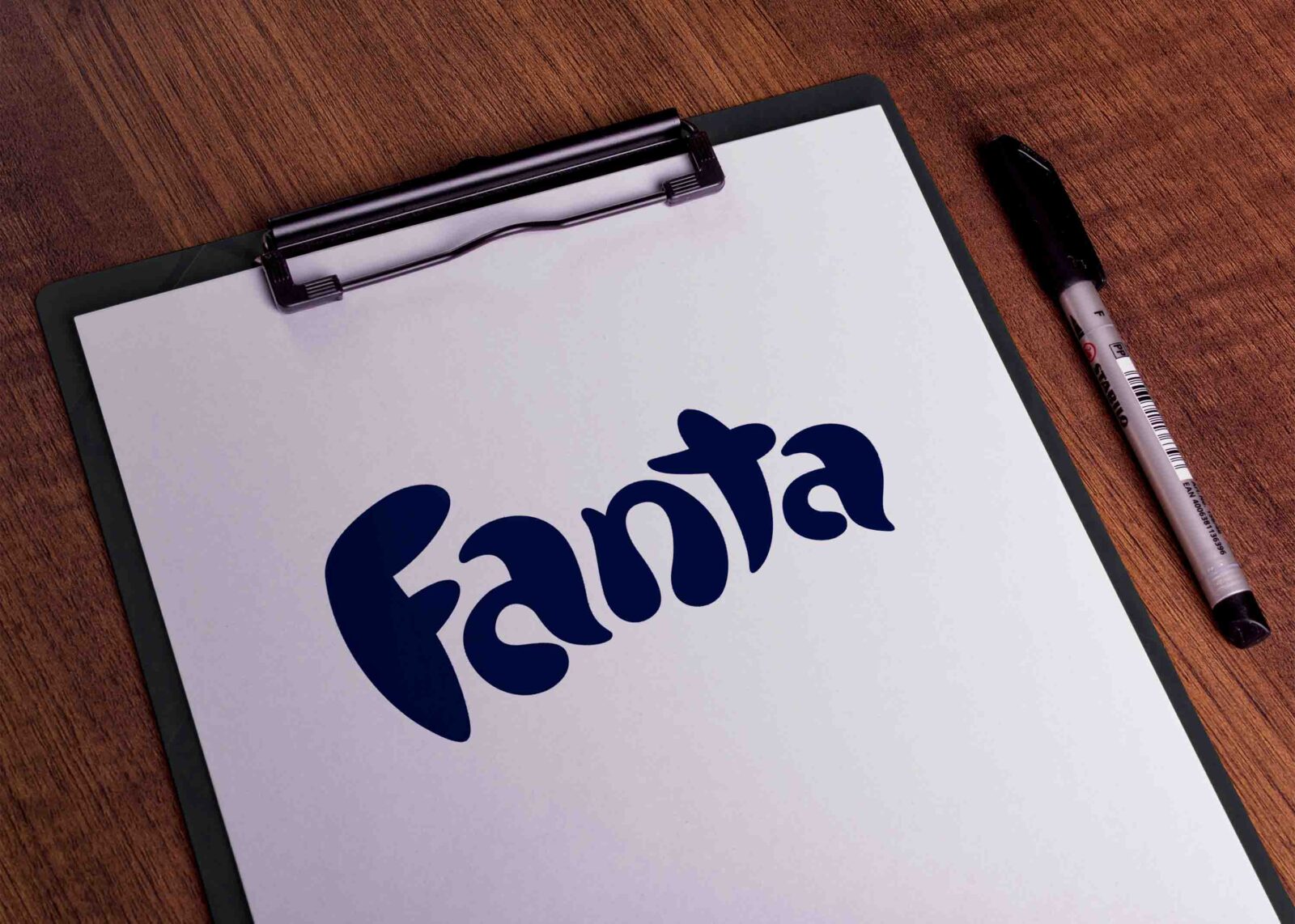 Free Clip Paper PSD Logo Mockup