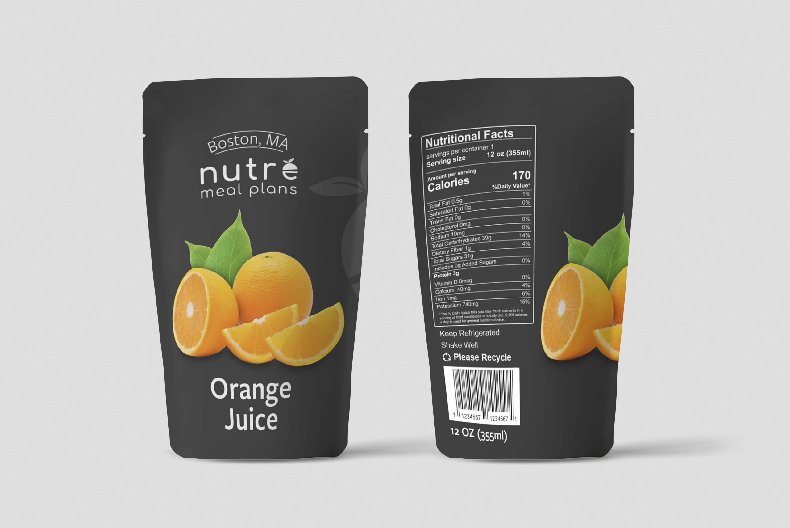 Free Fruit Pouch Mockup
