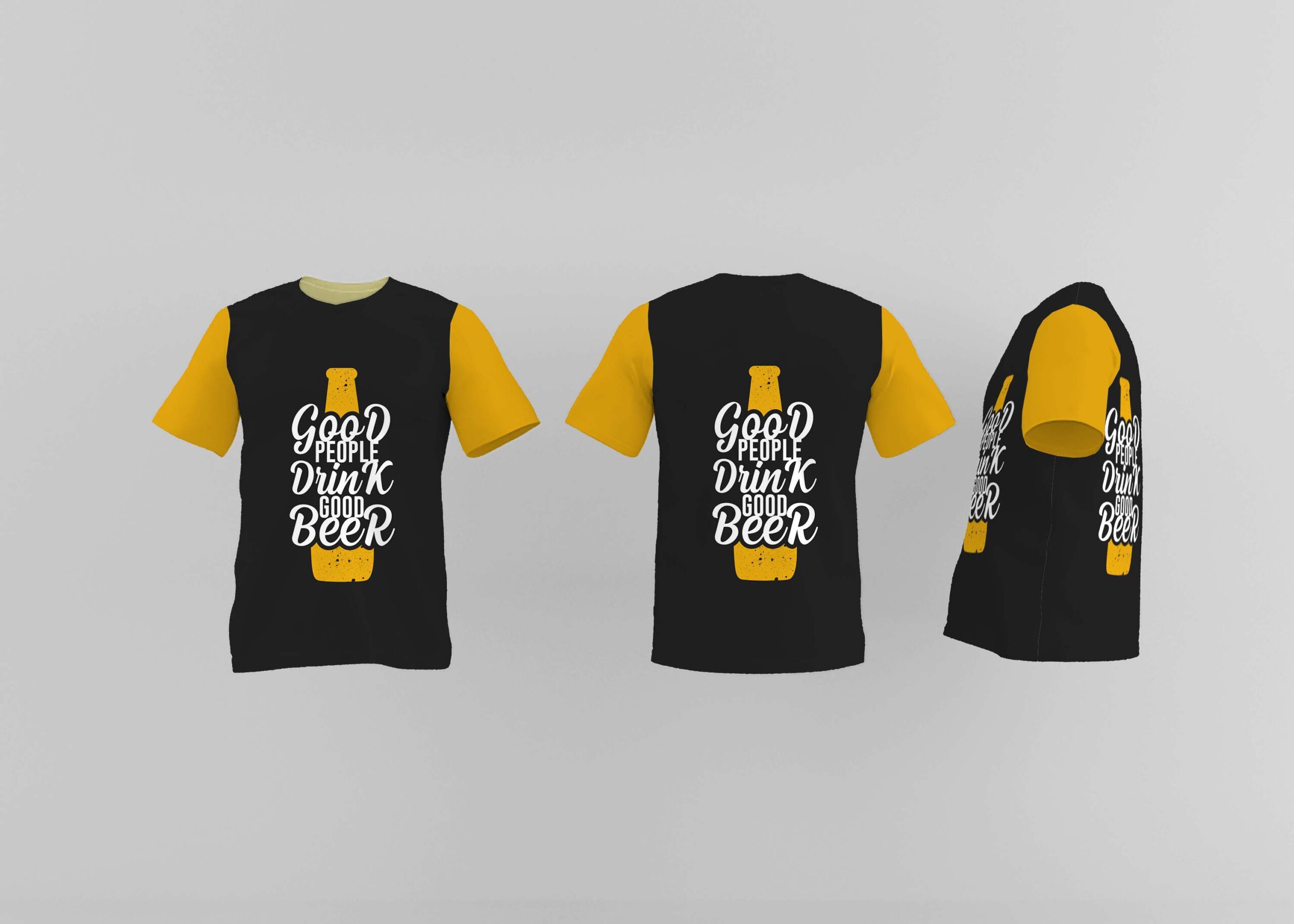 Free Half Sleeves Tshirt Mockup