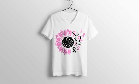 Pink Sunflower T-shirt Design (1)