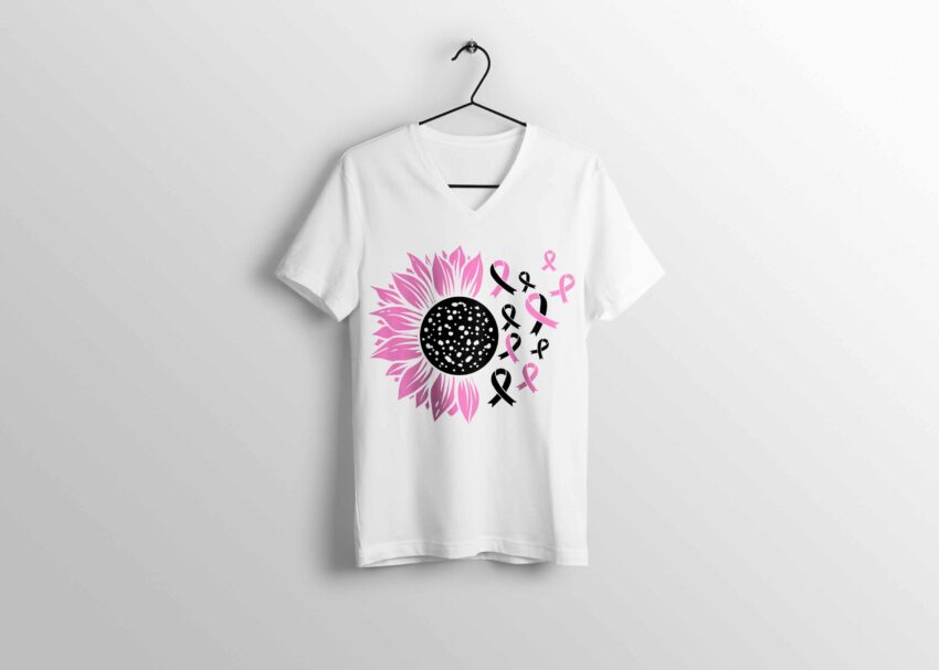 Pink Sunflower T-shirt Design (1)
