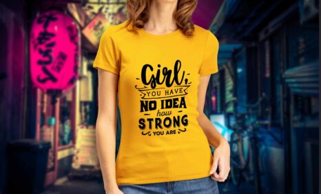 Strong Girl T-shirt Design (1)