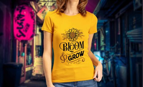 Sunflower Bloom T-shirt Design (1)