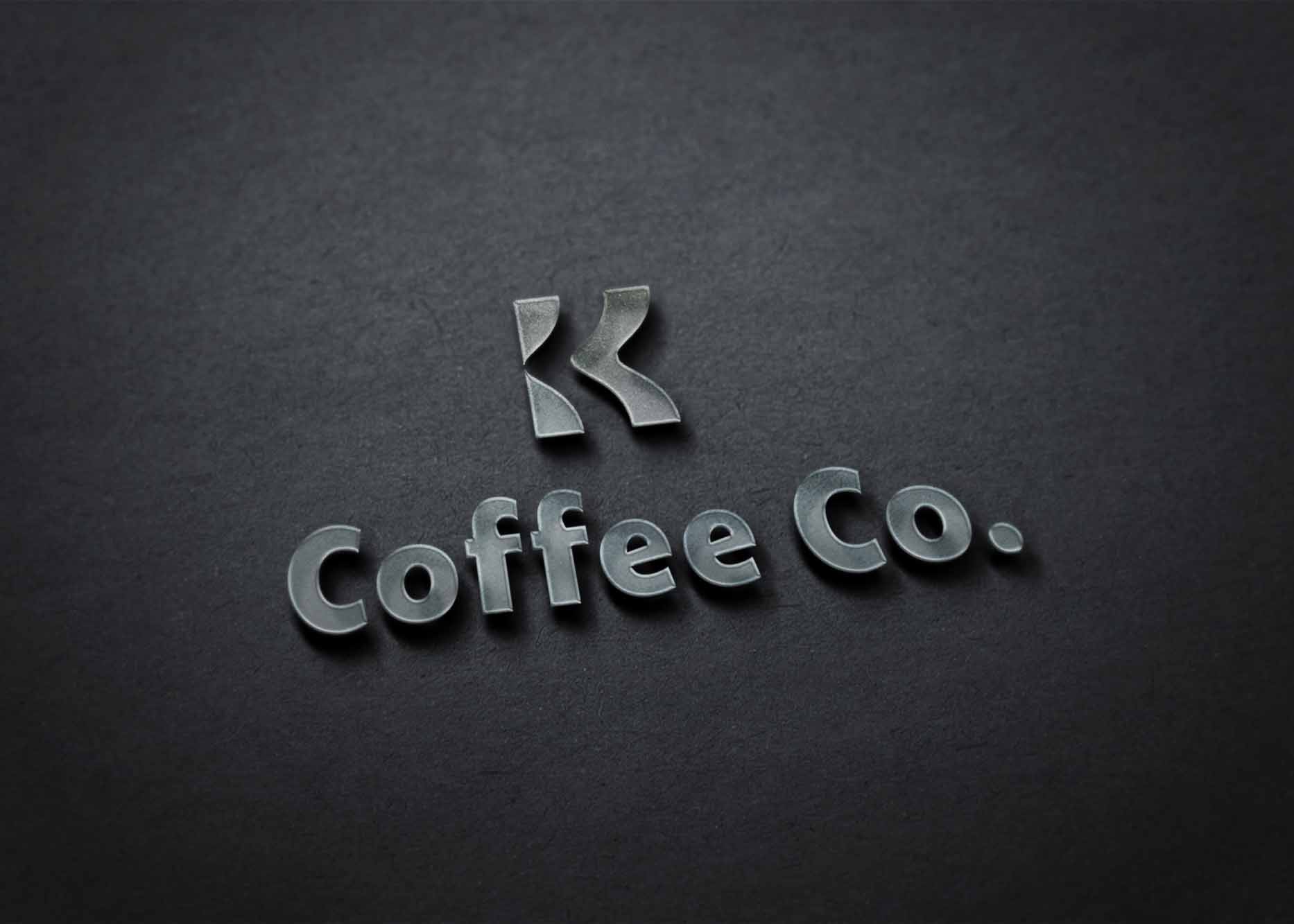 Wall Realistic 3D Logo Mockup