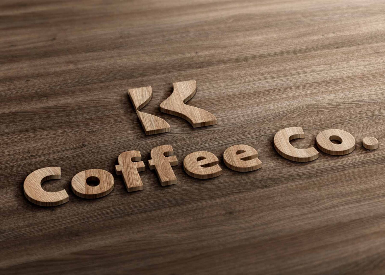Wood Wall Free 3D Logo Mockup