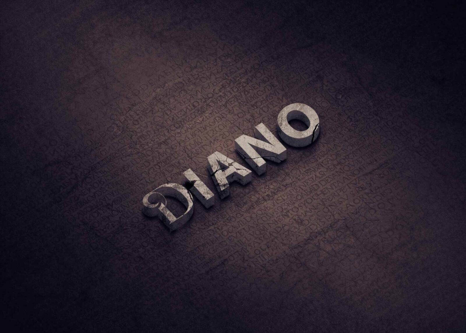 Crack Texture 3D Logo Mockup
