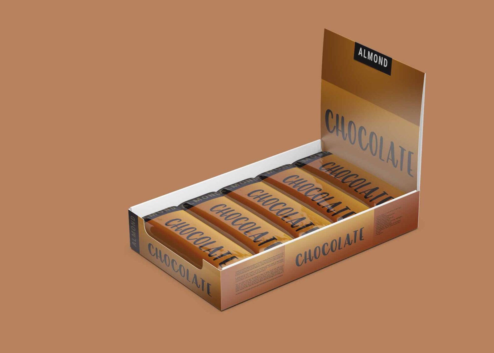 Free Chocolate Bars Box Mockup