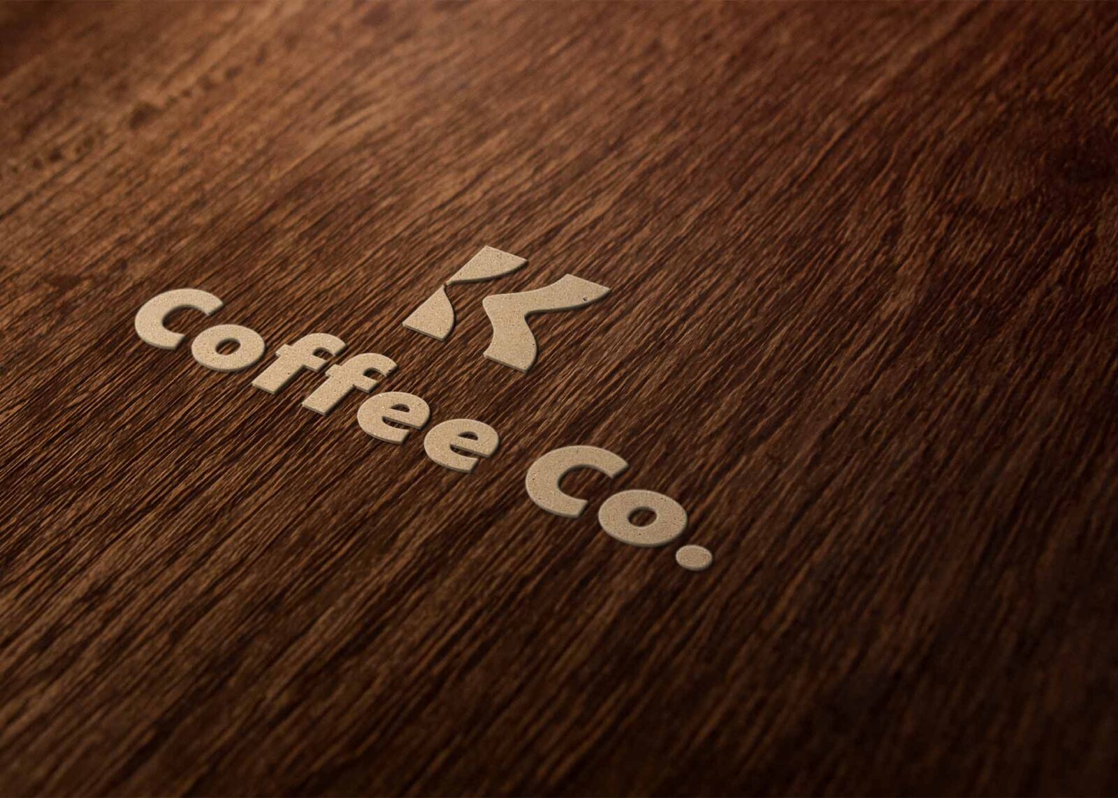 Free Embossed Wood Logo PSD Mockup