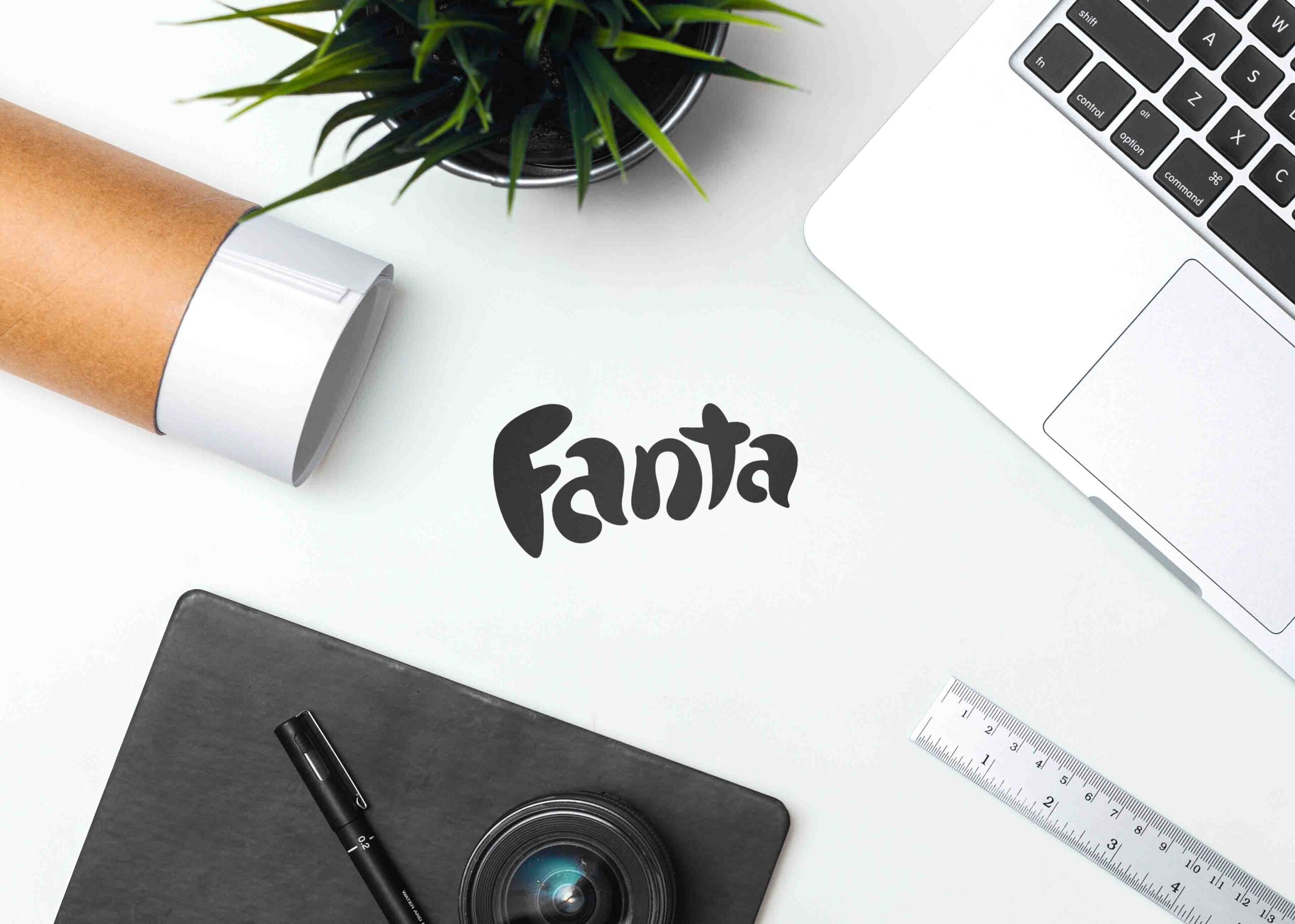 Free Fanta Logo Mockup