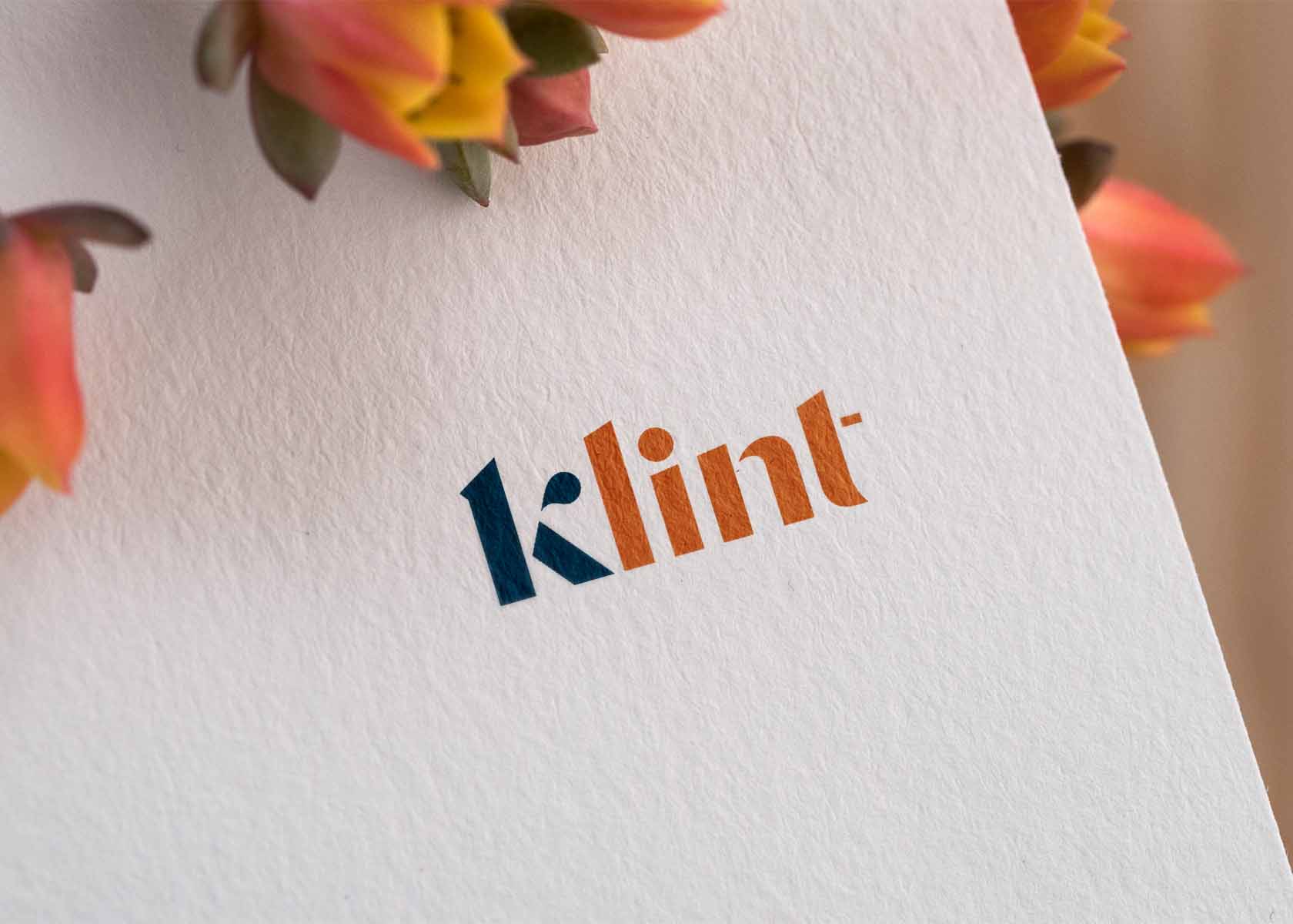 Free Flower Paper Logo Mockup