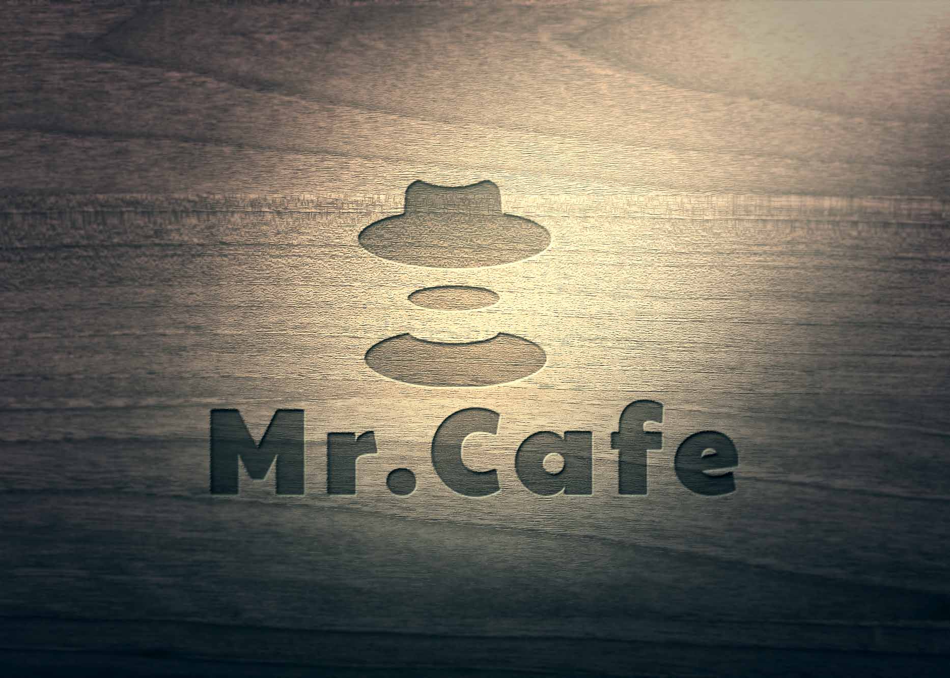 Free Focus Light Logo Mockup