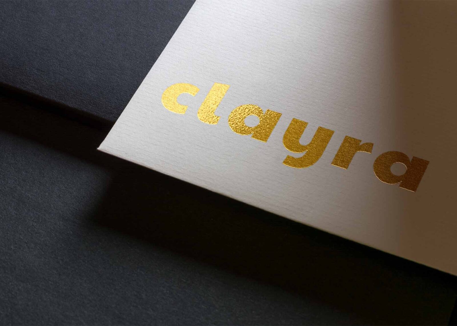 Free Gold Effect PSD Paper Logo Mockup