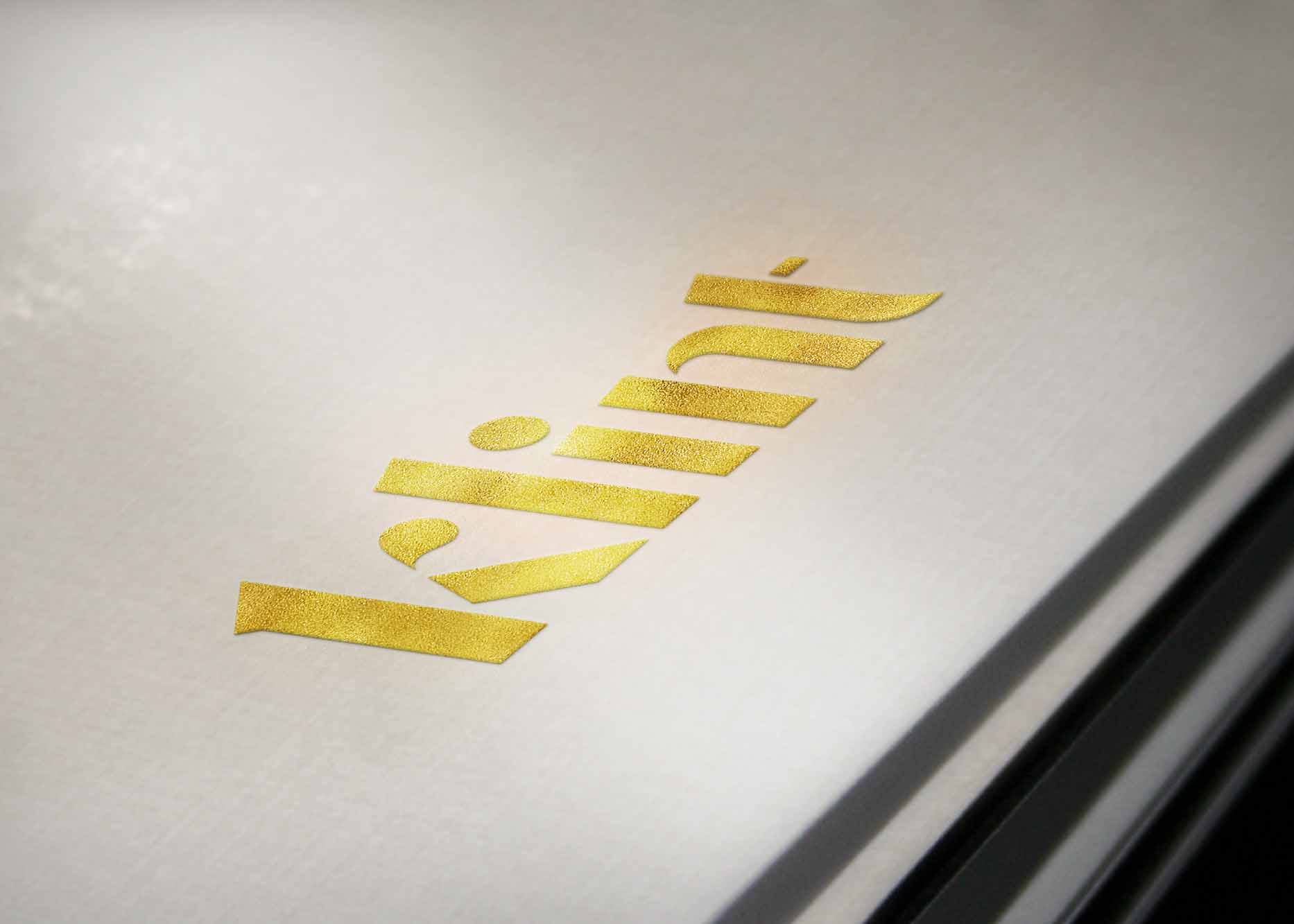 Free Golden Logo Mockup