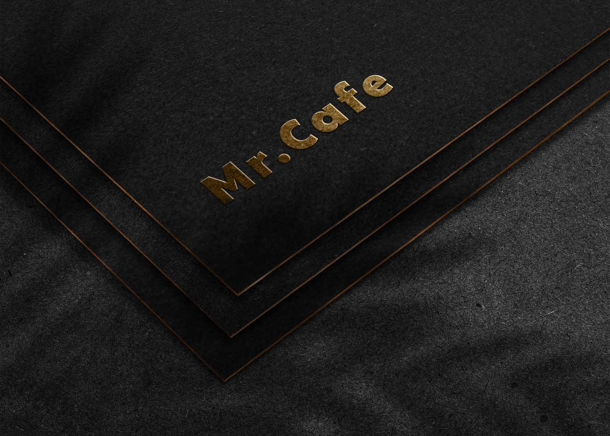 Free Golden Paper Logo Mockup