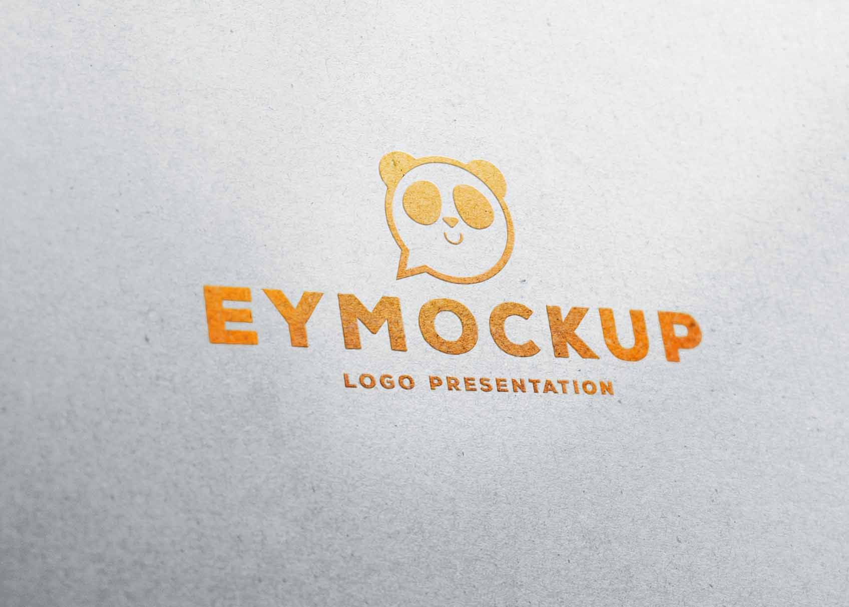 Free Golden Screen Logo Mockup