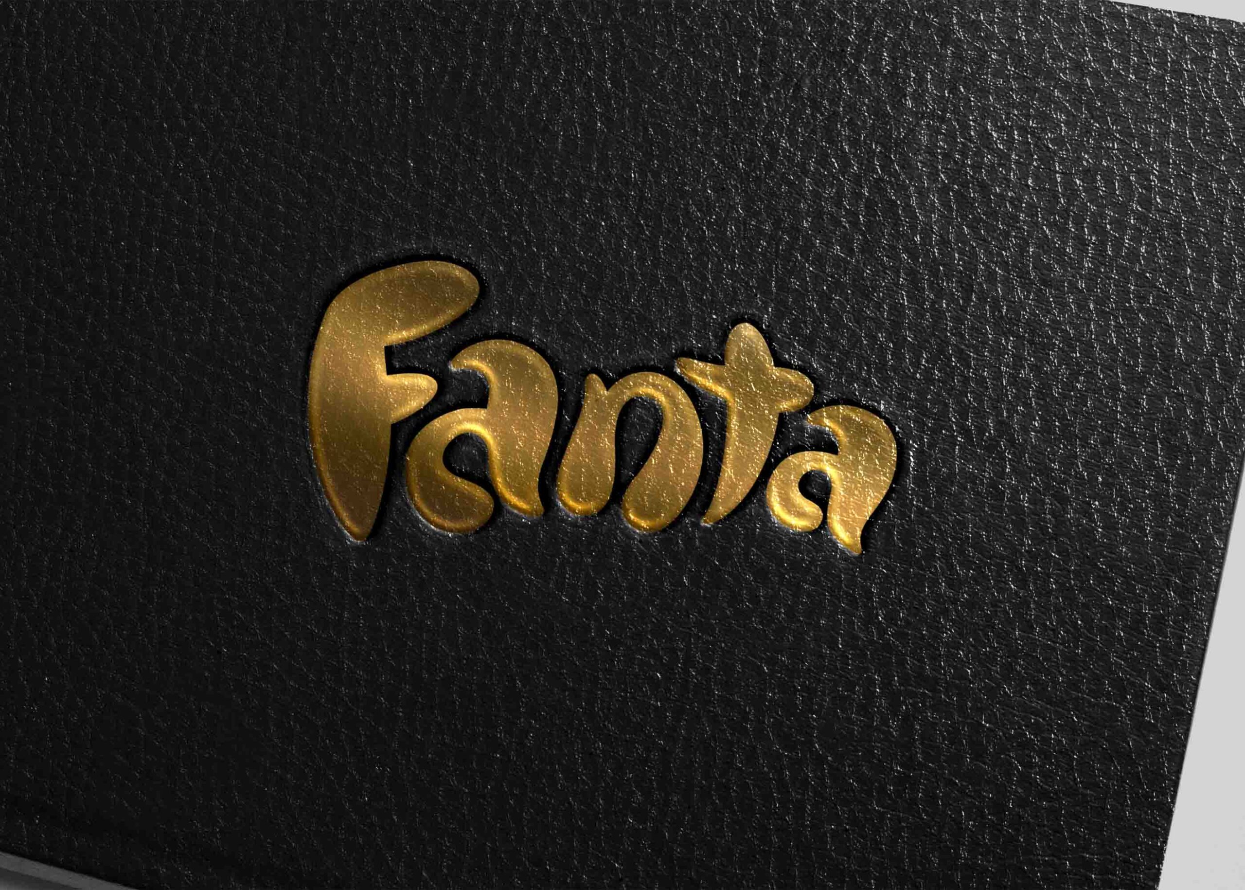 Free Golden Texture Leather Logo Mockup