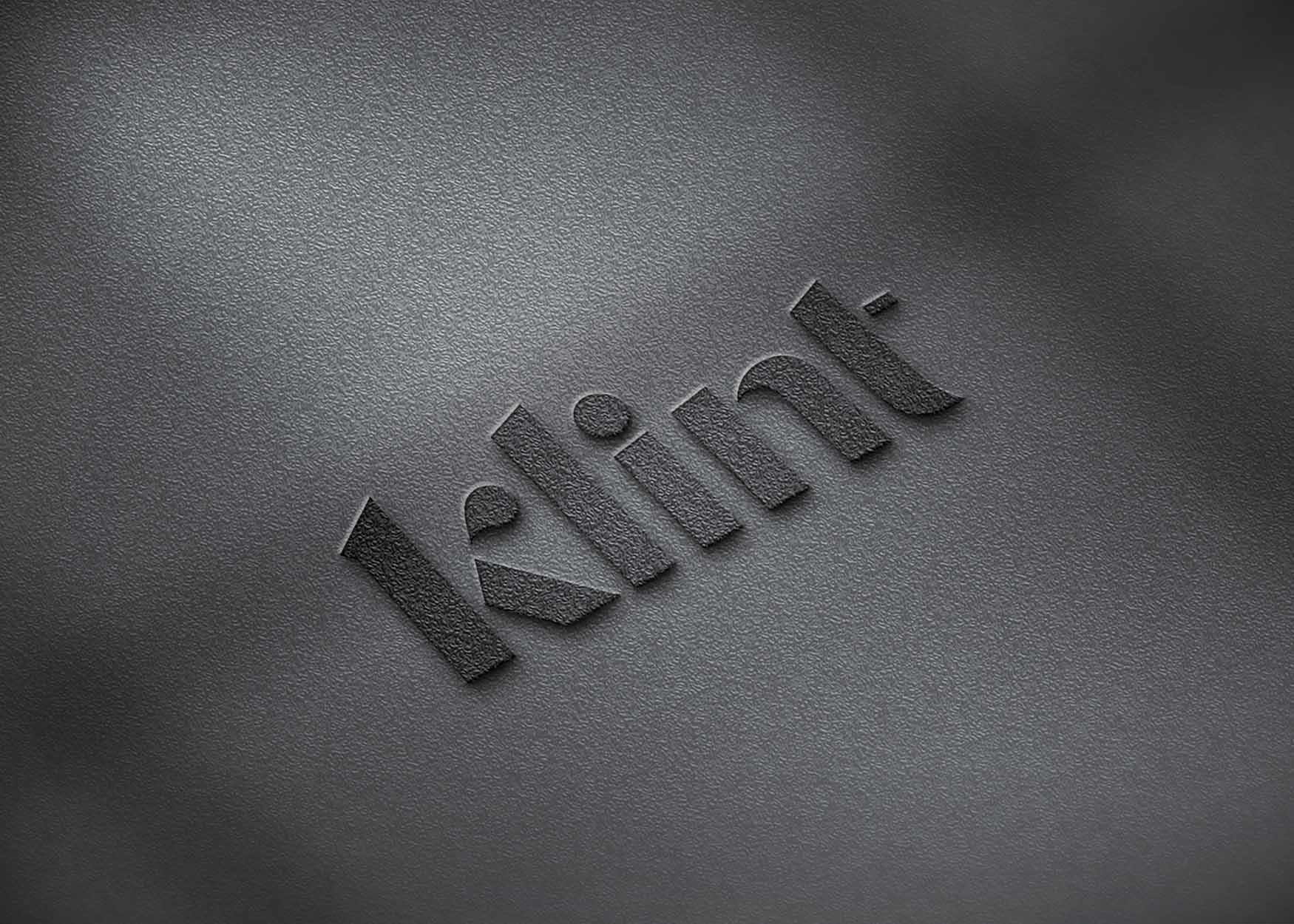 Free Grey Embrossed Logo Mockup