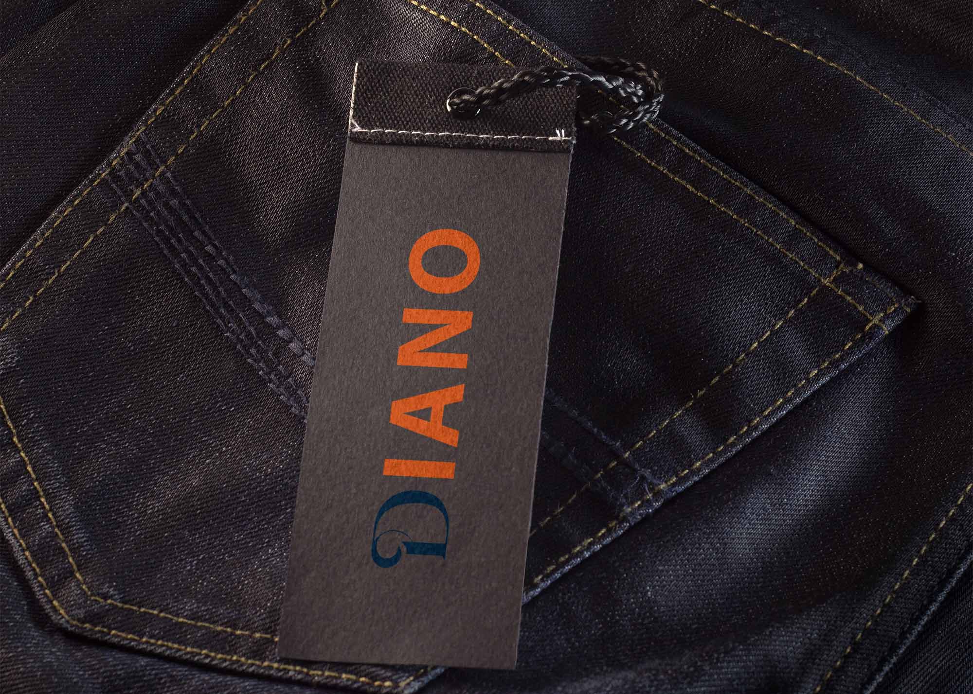 Free Jeans Tag Logo Mockup