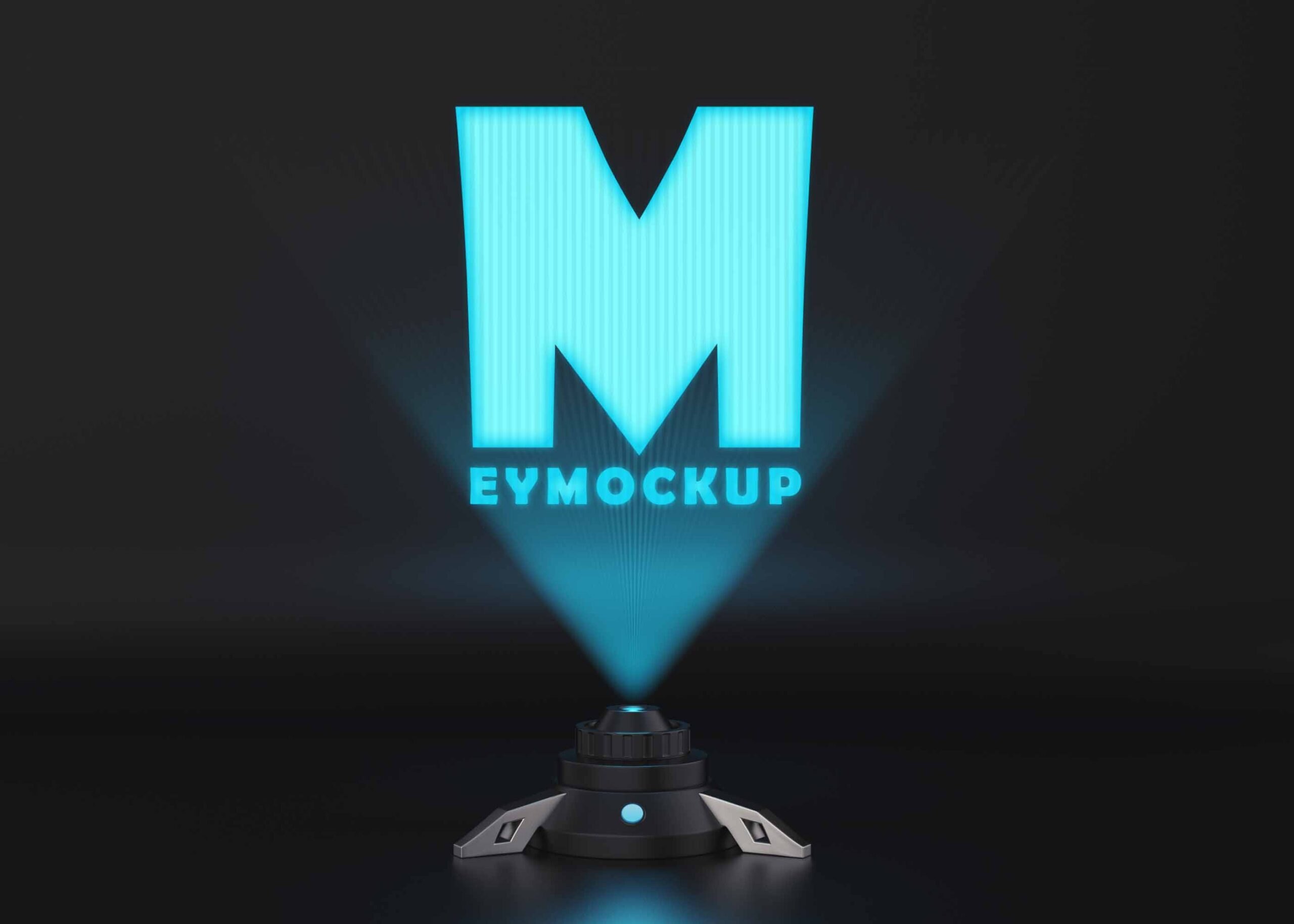 Free Light Lamp Logo Mockup