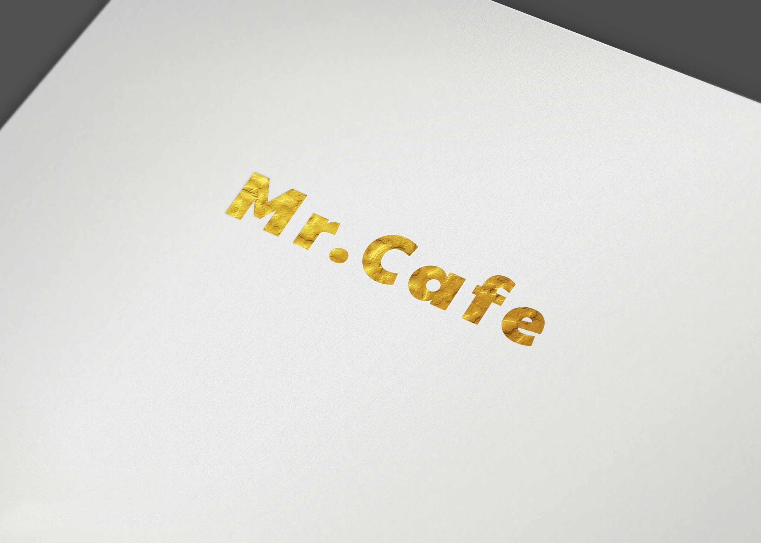 Free Normal Gold Paper Logo Mockup