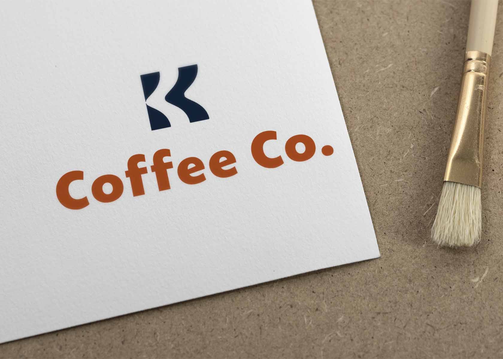 Free Paint Paper Logo Mockup