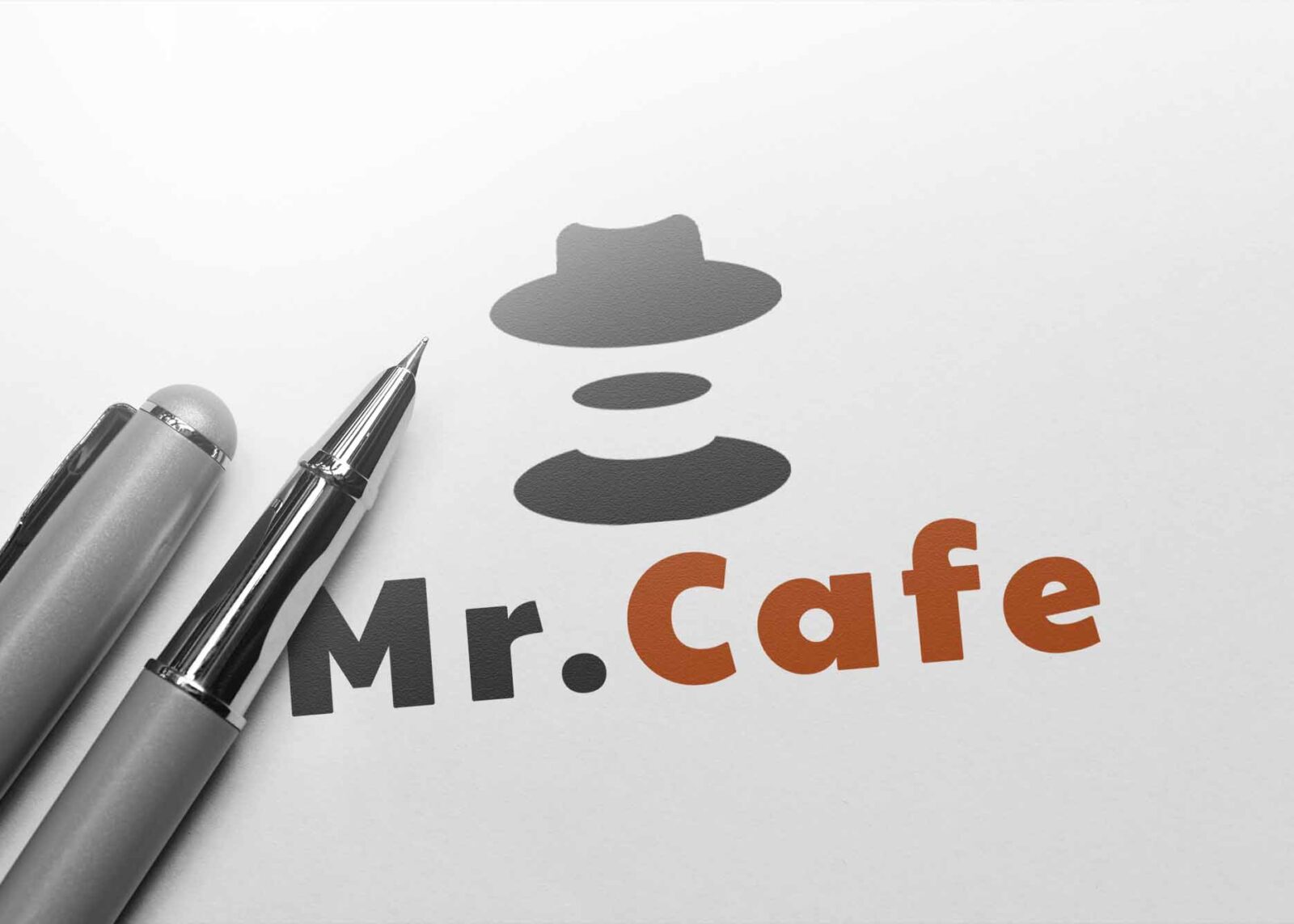 Free Pen Paper Texture Logo Mockup