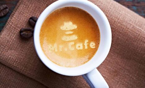 Free Realistic Coffee Texture Logo Mockup