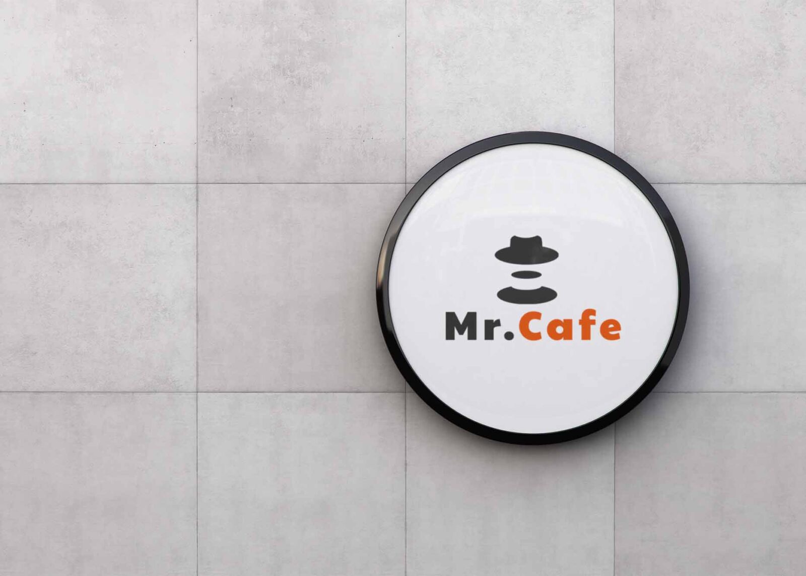 Free Round Sign Logo Mockup