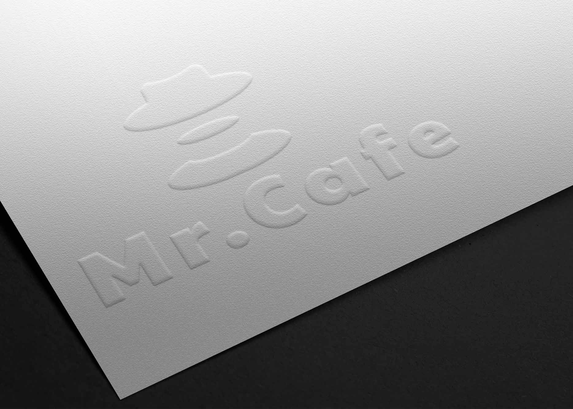 Free Vivid Embossed Logo Mockup