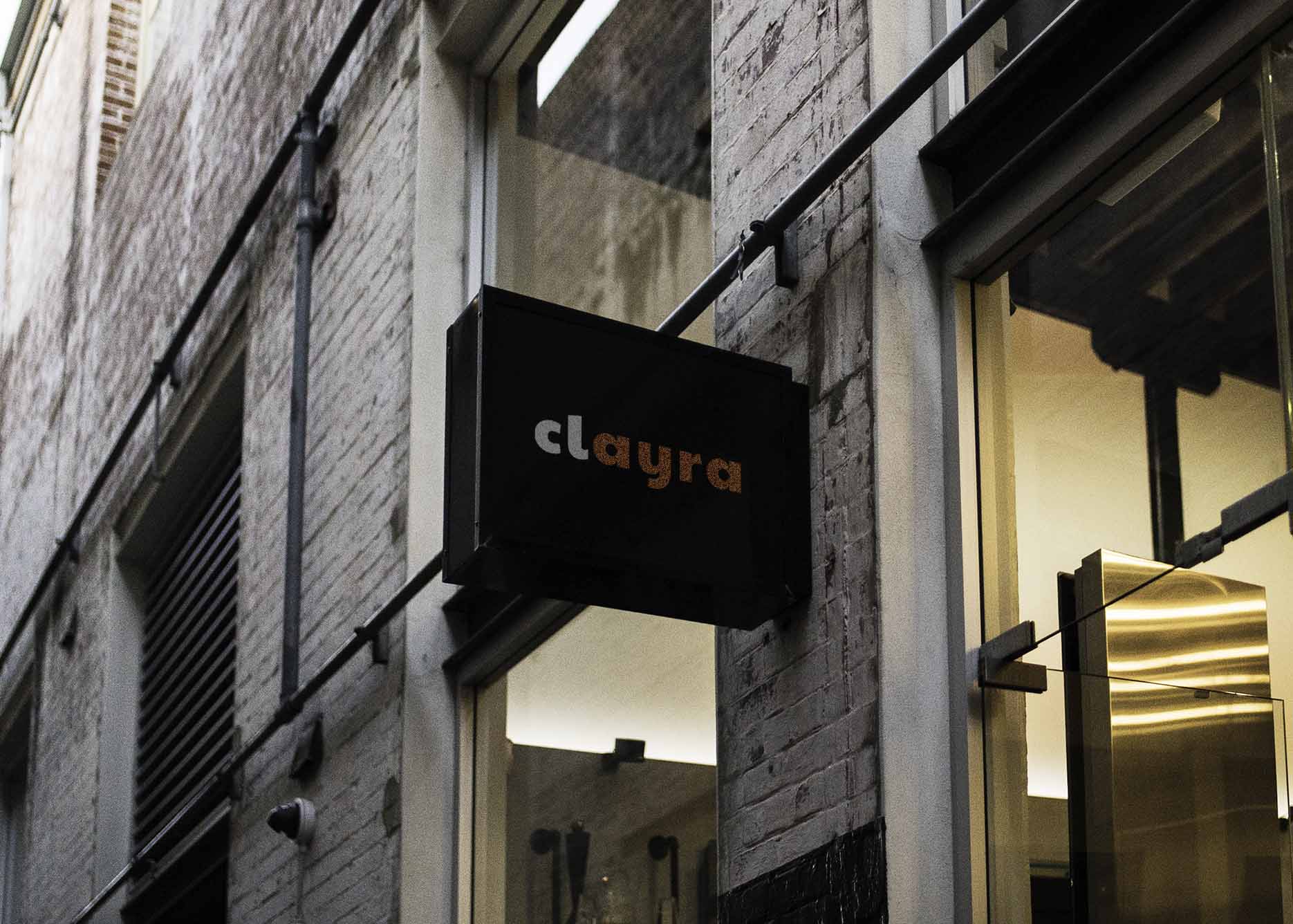 Free Wall Sign PSD Logo Mockup