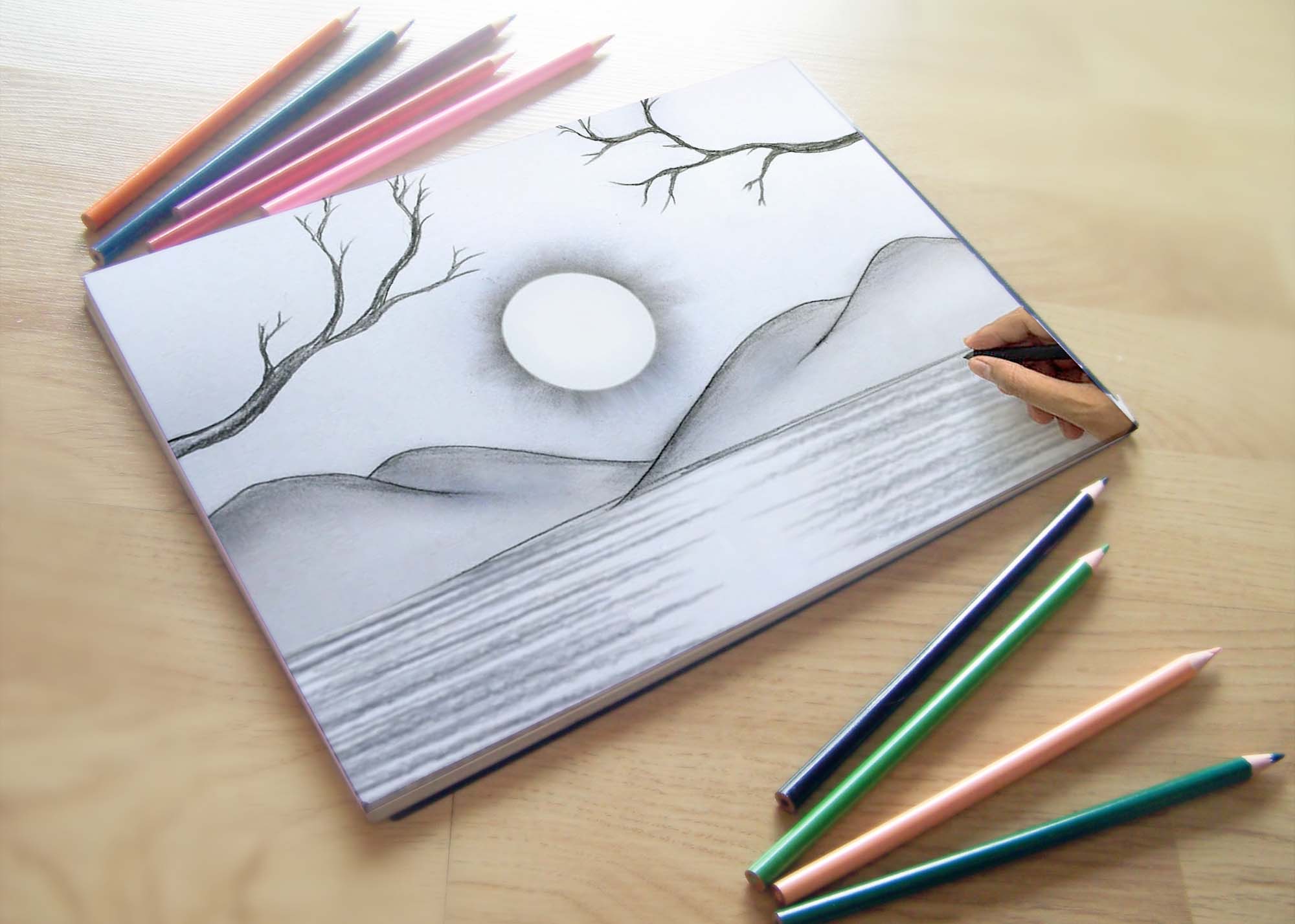 Free White Book Logo Mockup